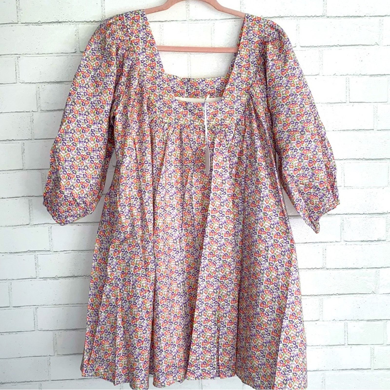 Anthropologie NEW NWT STORIA puff sleeve liberty babydoll dress LG Size L / US 10 / IT 46 - 9 Thumbnail