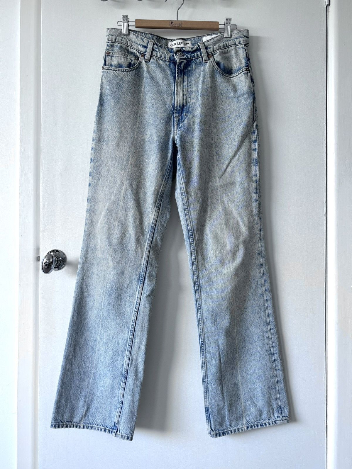 Our Legacy 70s Cut Jeans Bleach Crease Denim Size US 31 - 1 Thumbnail
