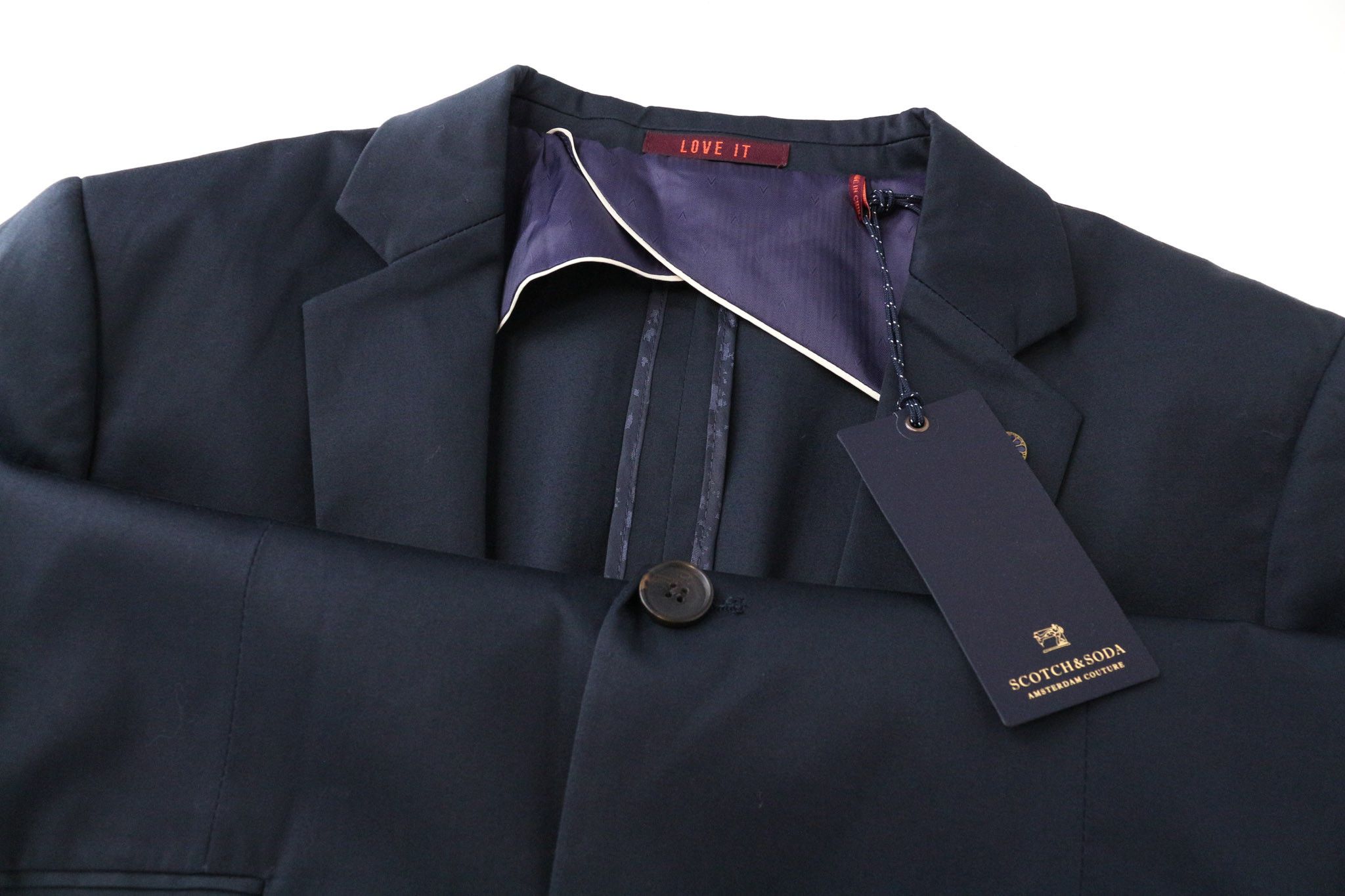 Scotch & Soda AMS COUTURE L Blue Navy Stretch Blazer 74288 Size 38R - 3 Thumbnail