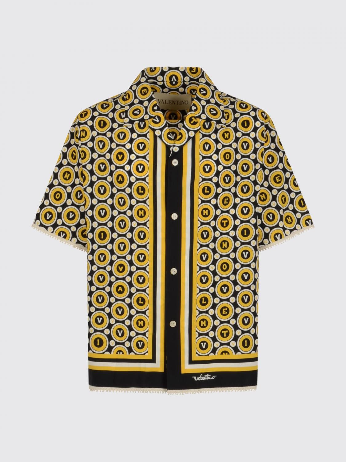 Valentino Valentino Shirt Men Yellow Size US S / EU 44-46 / 1 - 1 Thumbnail