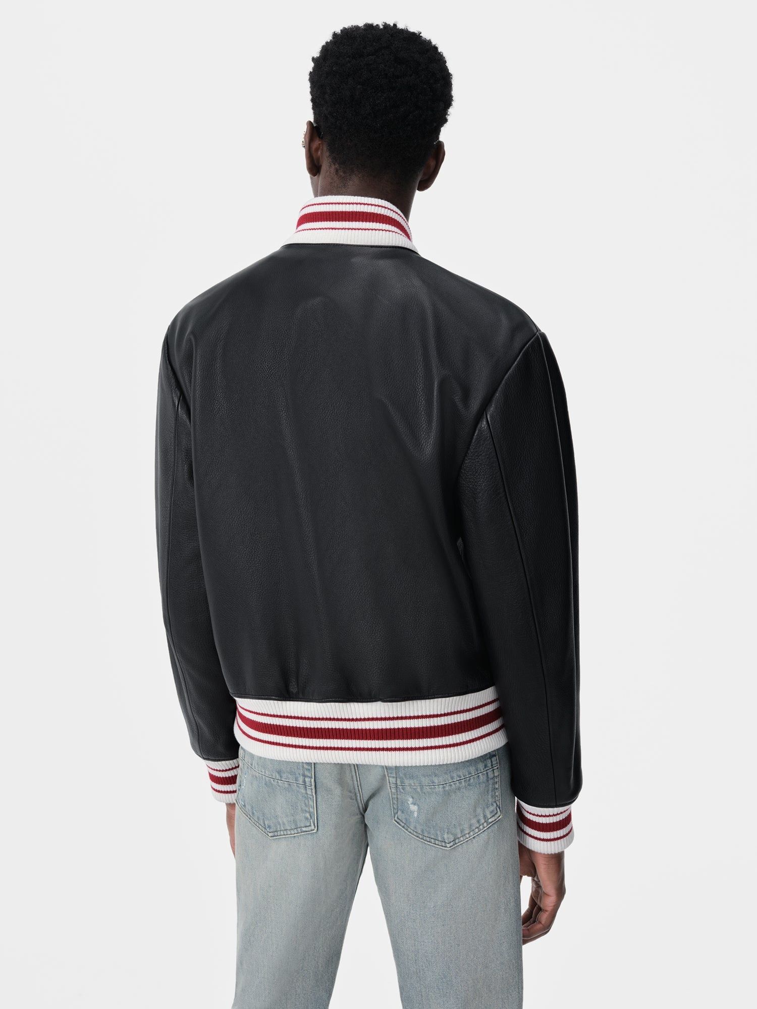 Amiri o1orln1025 Leather Bomber Jacket in Black Size US M / EU 48-50 / 2 - 4 Thumbnail
