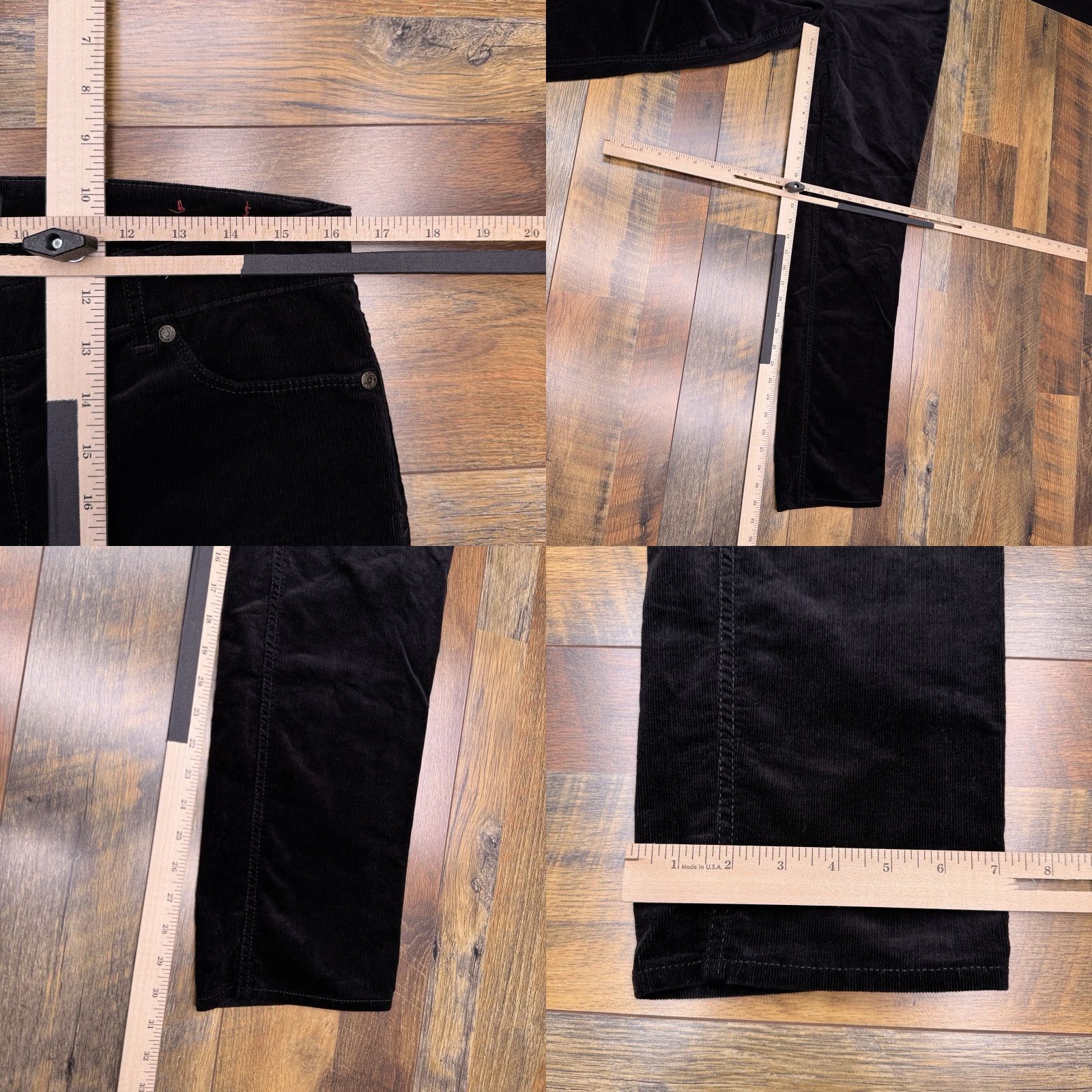 Talbots Talbots Jeans Straight Womens 8 Black Corduroy 5-Pocket Stretch Flawless Modern, Regular, Dark Wash Size 30" / US 8 / IT 44 - 8 Thumbnail