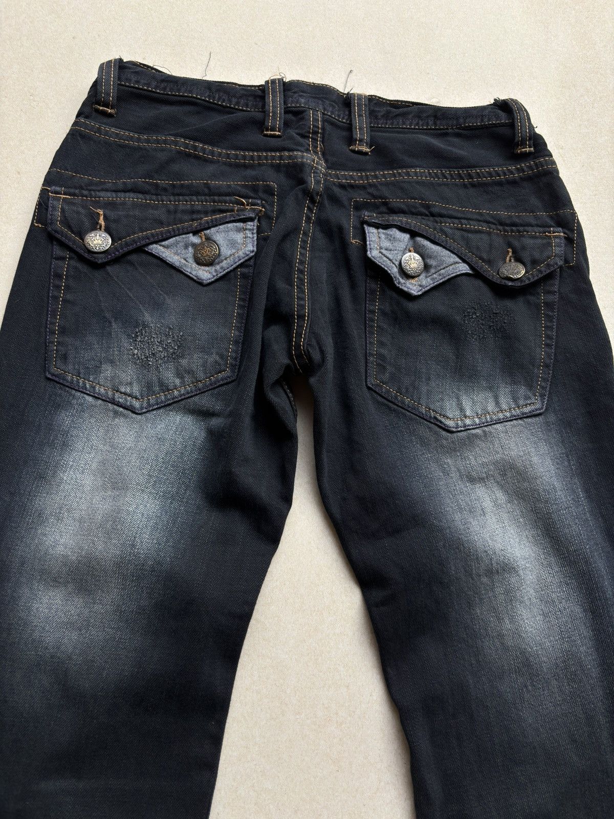 Japanese Brand Aldelio lace up flare jeans Size US 28 / EU 44 - 6 Thumbnail