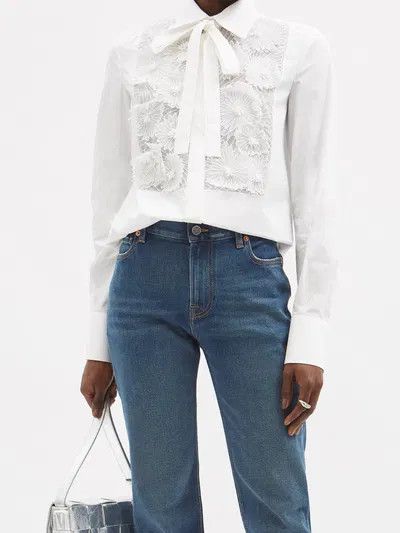 Valentino o1y0326 Solid Color Shirt in White Size M / US 6-8 / IT 42-44 - 5 Thumbnail