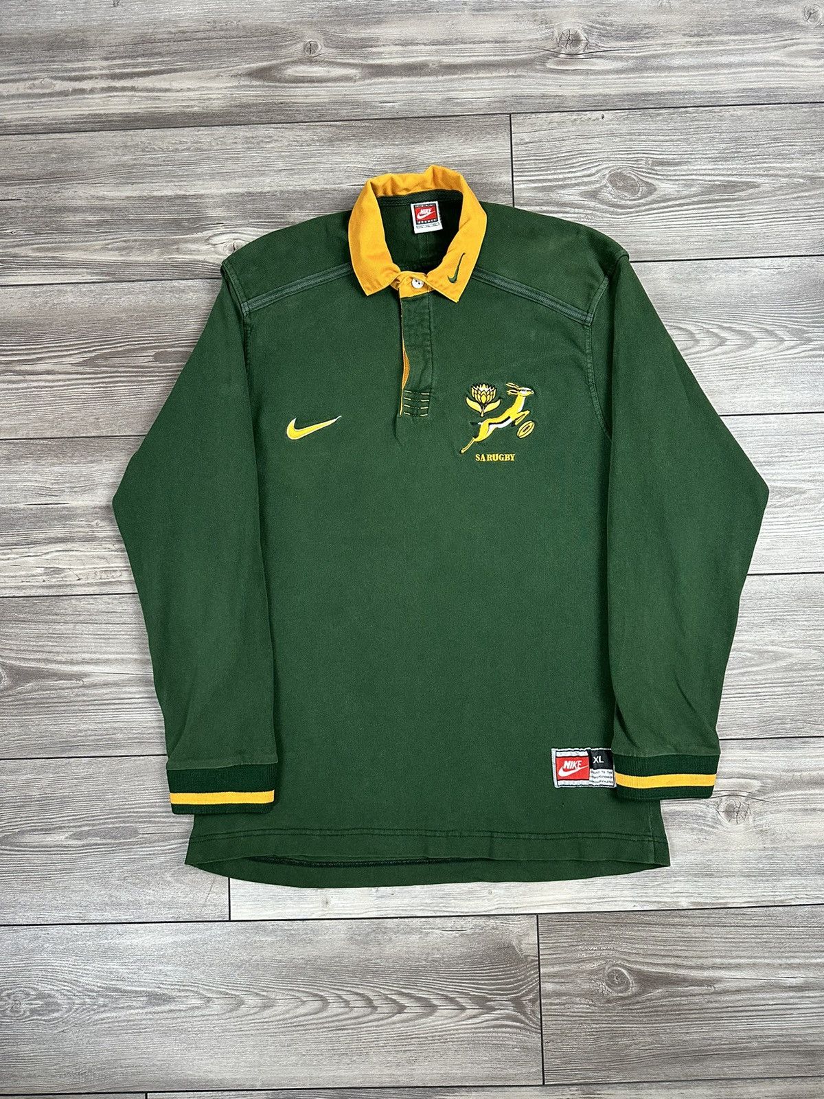 Nike Vintage 90’s South Africa Nike Rugby Jersey Size US XL / EU 56 / 4 - 1 Thumbnail