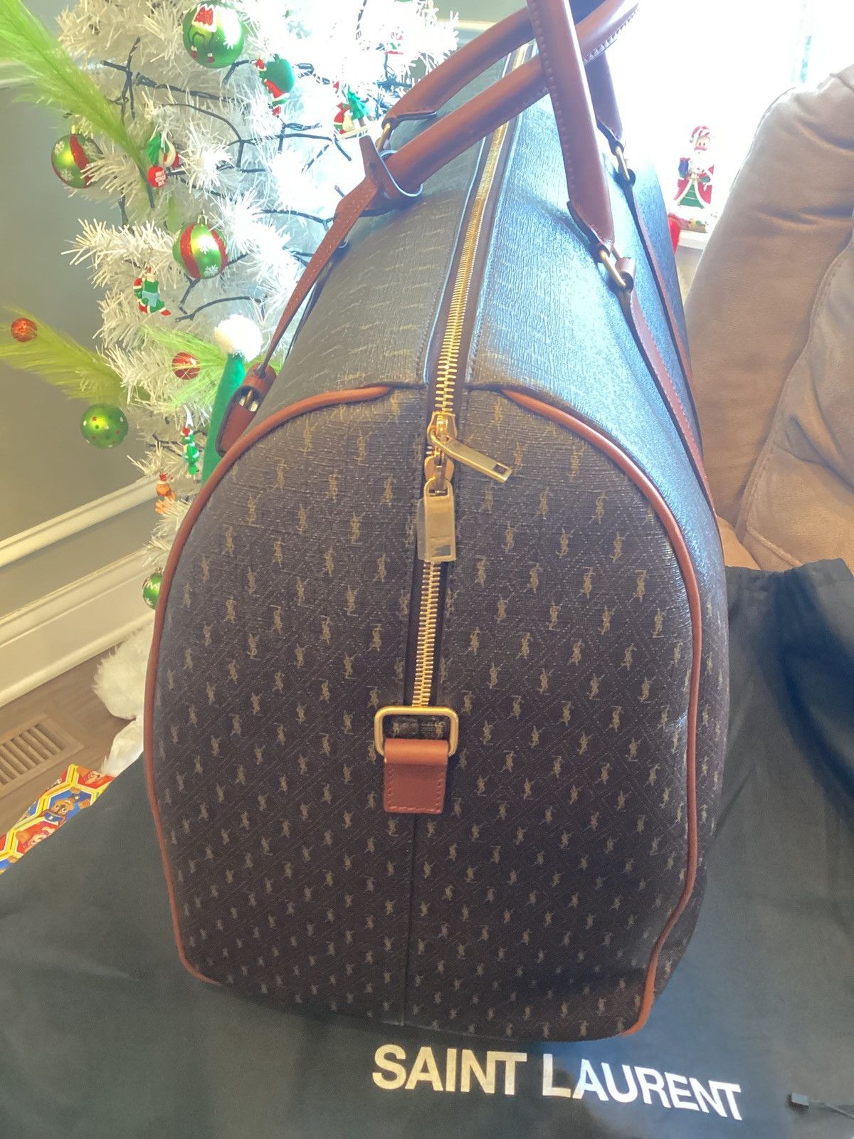 Yves Saint Laurent Saint Laurent monogram canvas duffel bag Size ONE SIZE - 3 Thumbnail