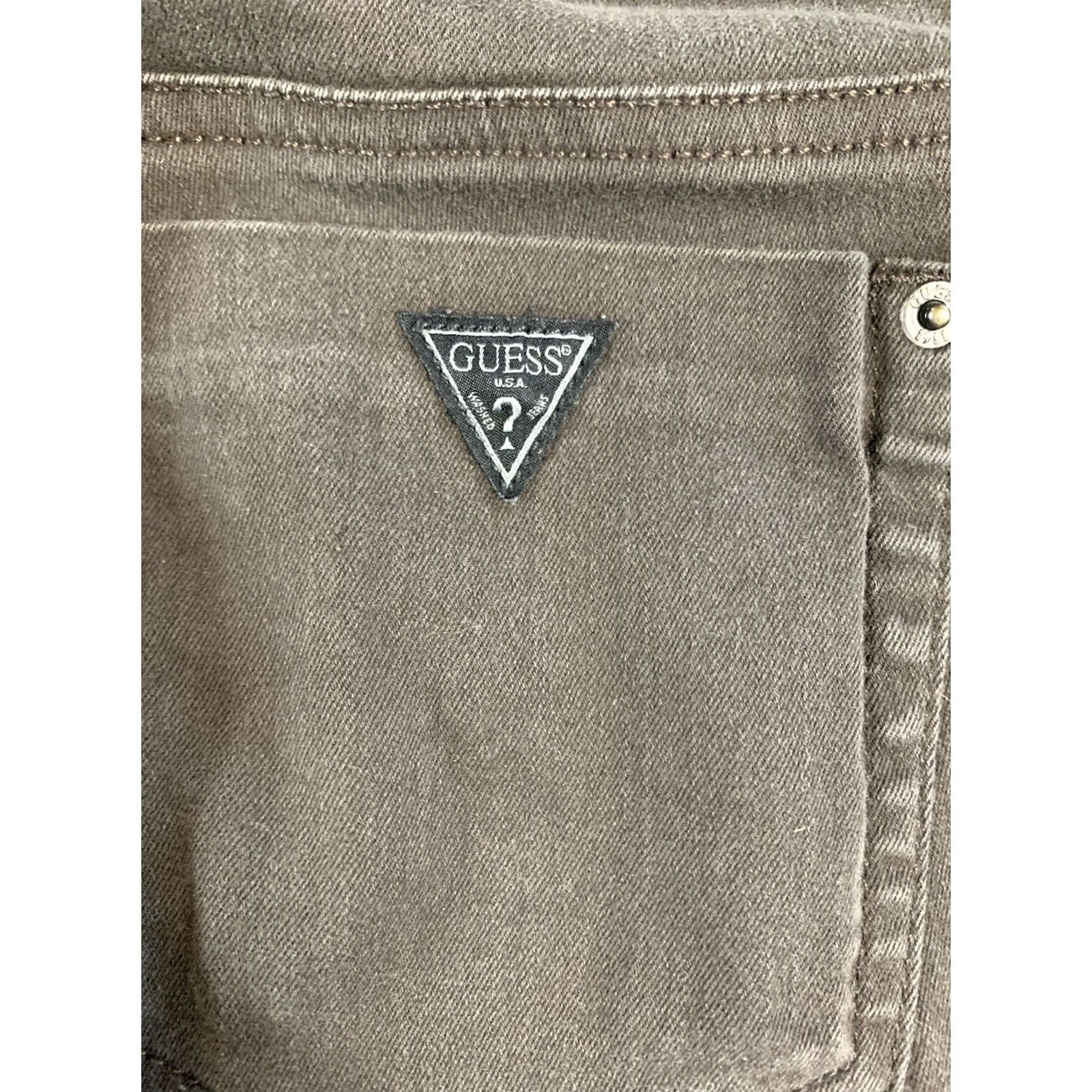 Guess VINTAGE GUESS Jeans Womens 26 Gray Brittney Y2K Skinny Minimalist Retro Preppy Size 26" / US 2 / IT 38 - 3 Thumbnail