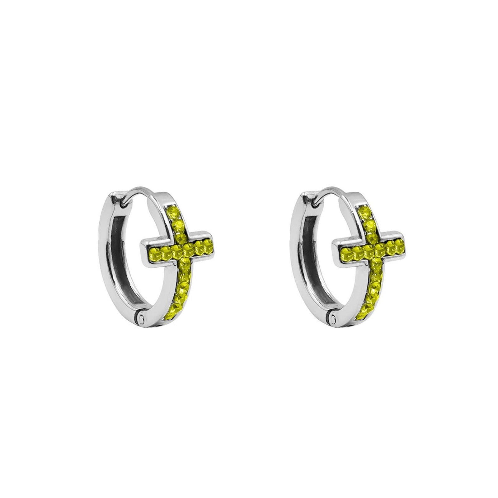 Other Zircon Cross Earrings – Sparkling, Hypoallergenic Studs Size ONE SIZE - 7 Thumbnail