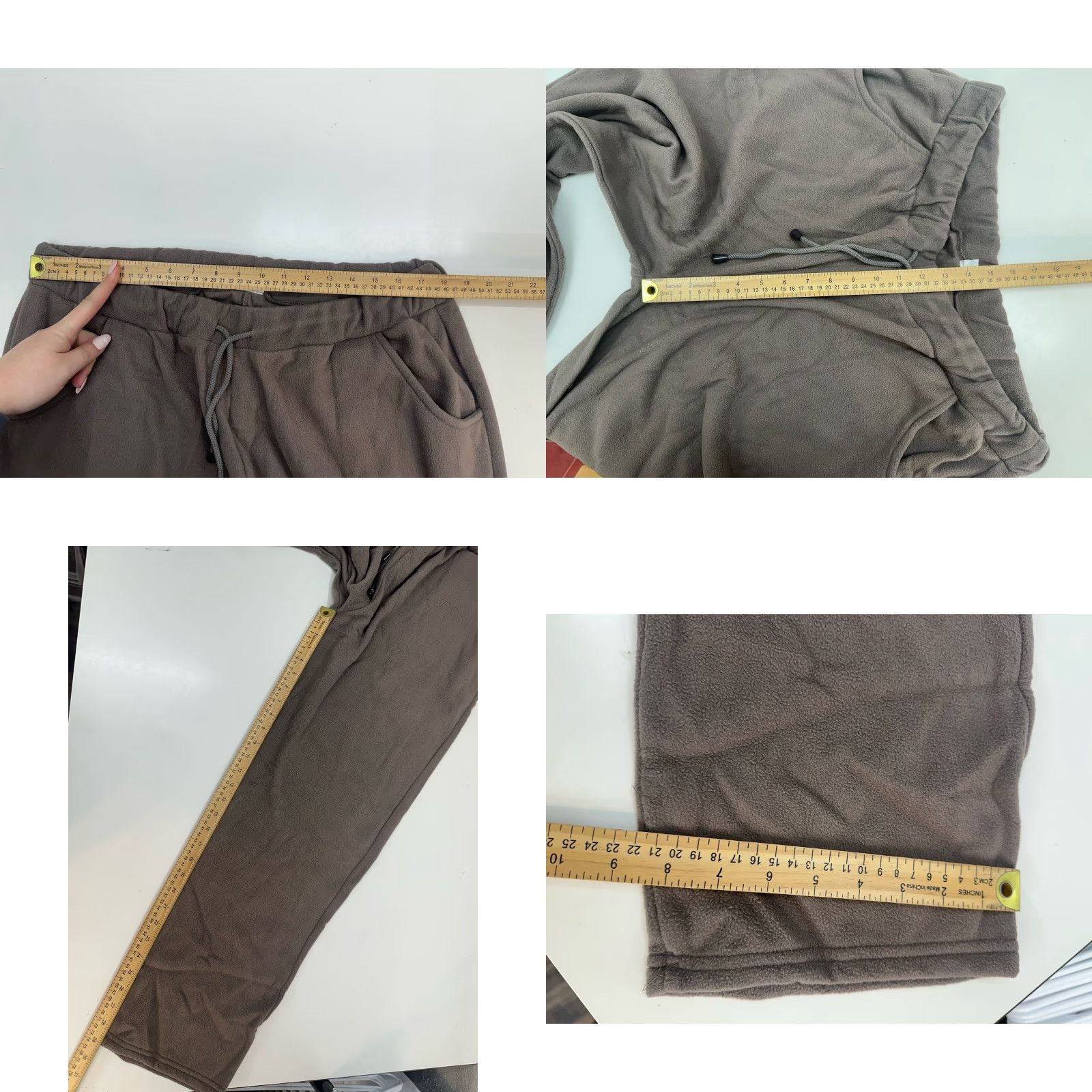 Vintage Damart Womens Pants Plus Size 20 Brown Taupe Micro Fleece NWTs Size 42" / US 20 - 8 Thumbnail