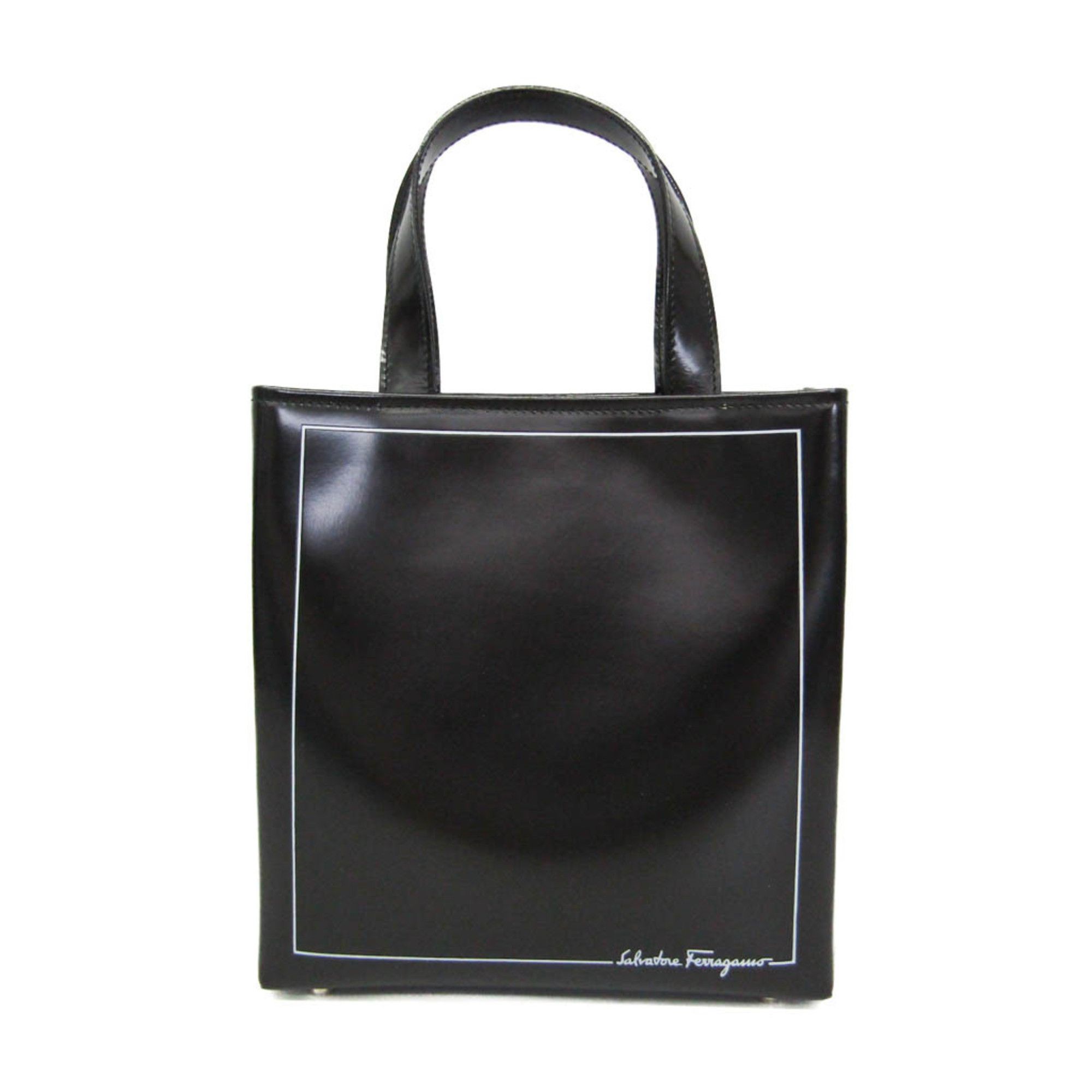 Salvatore Ferragamo Salvatore Ferragamo DJ-21 8210 Women's Patent Leather Handbag Black Size ONE SIZE - 1 Thumbnail