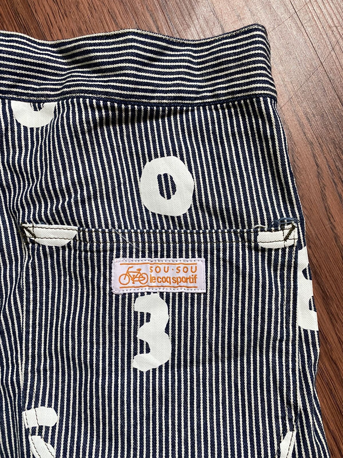 Japanese Brand Sou Sou Le Coq Sportif Hickory Stripe Size US 31 - 5 Thumbnail