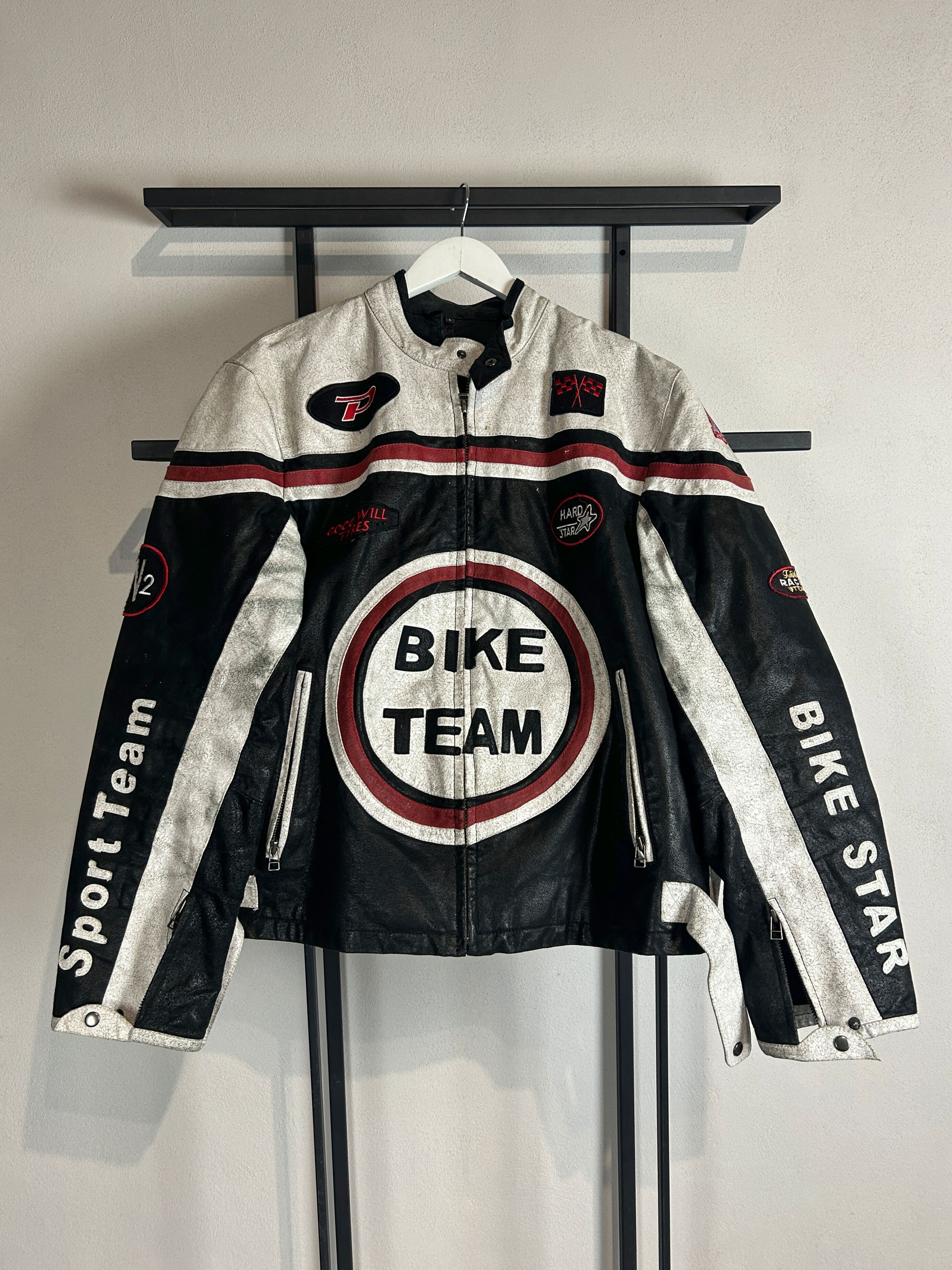 Vintage Bike Team Racing Leather Jacket Moto Graphic Y2K Vintage Size US M / EU 48-50 / 2 - 1 Thumbnail