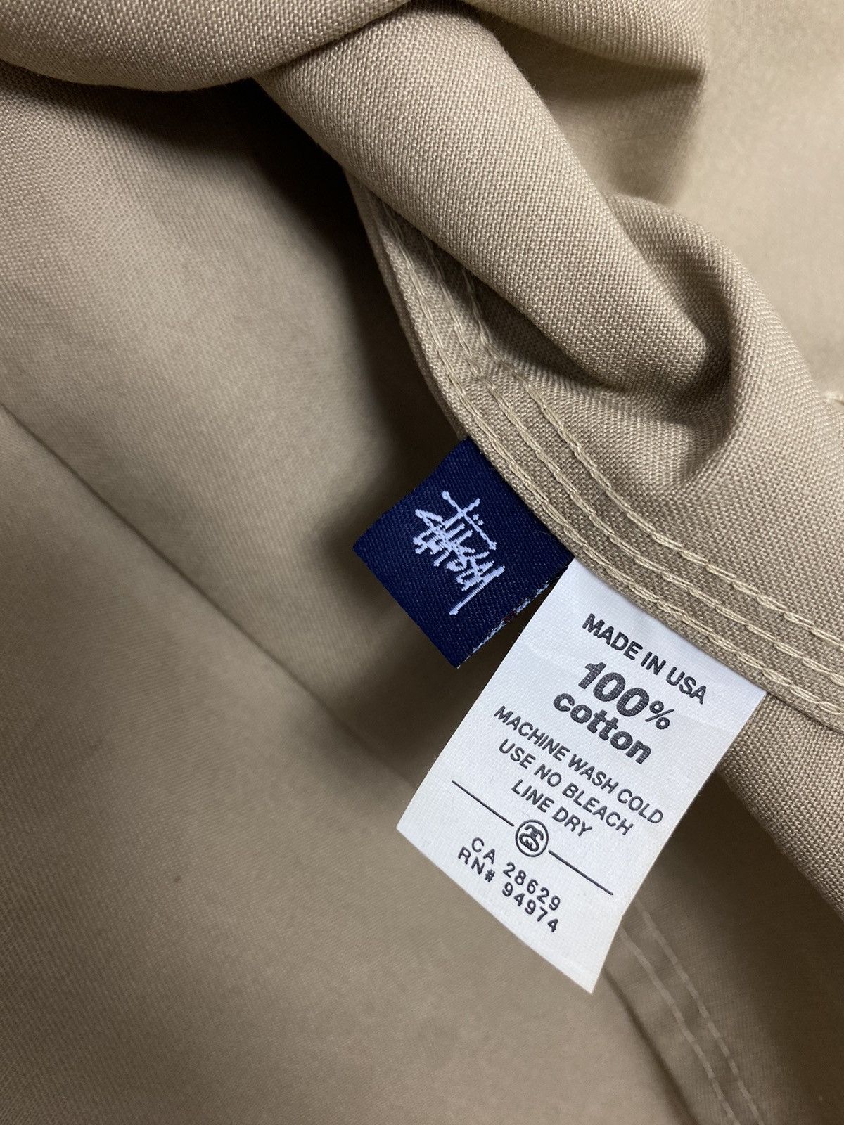 Stussy Rare‼️ Vintage Stussy Khaki Snap Button Shirt Made in Usa Size US S / EU 44-46 / 1 - 9 Thumbnail
