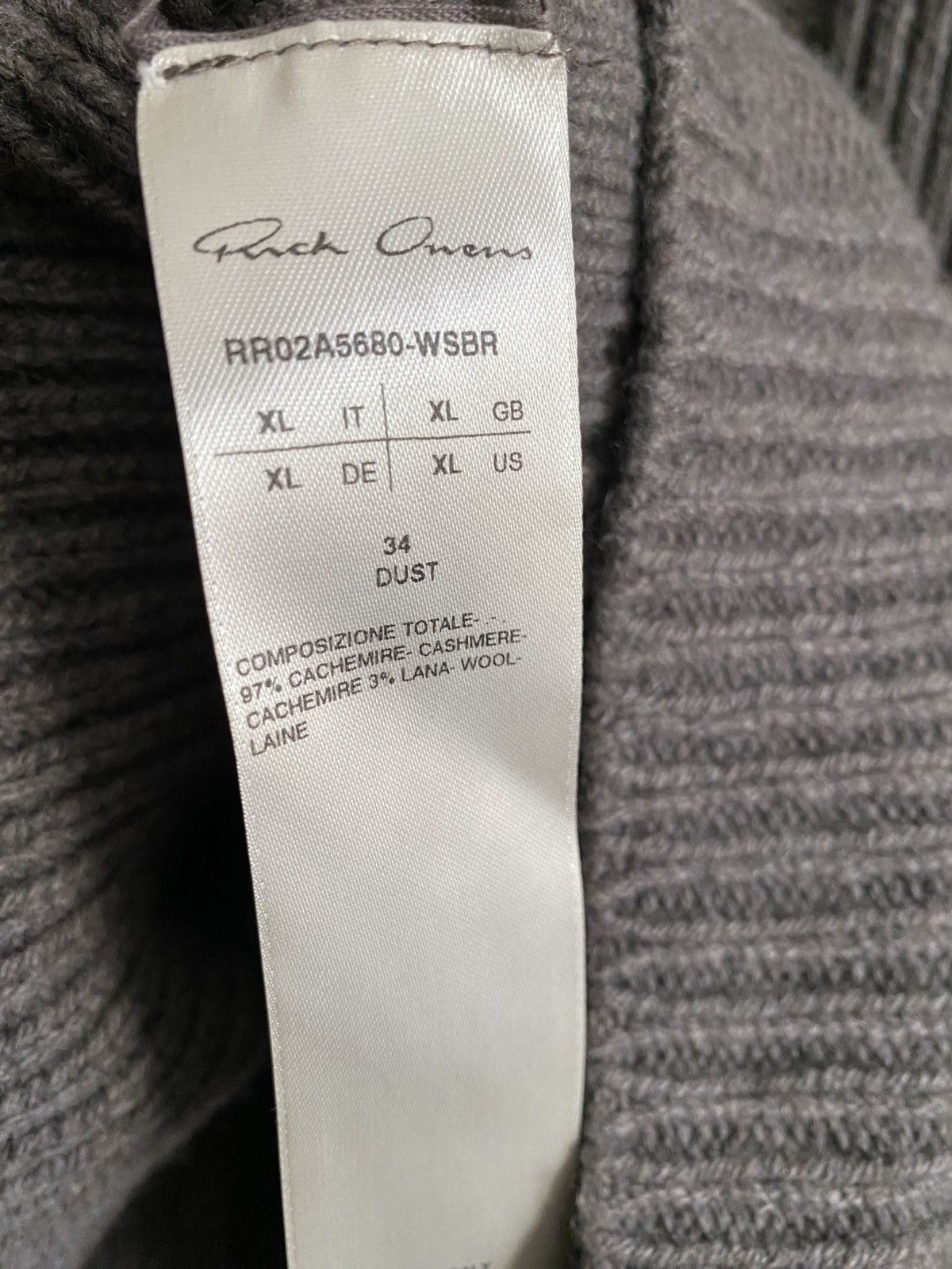 Rick Owens Rick Owens cozy cachemire jumper thick gauge Size US XL / EU 56 / 4 - 4 Thumbnail