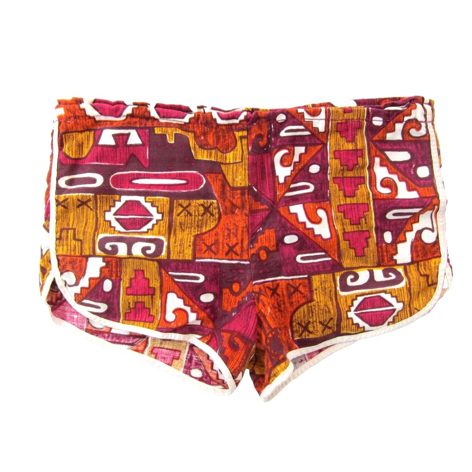 Pinko VINTAGE Sun Island Hawaii Pink Yellow Orange Low Rise Booty Short Women Small Size 28" / US 6 / IT 42 - 2 Thumbnail
