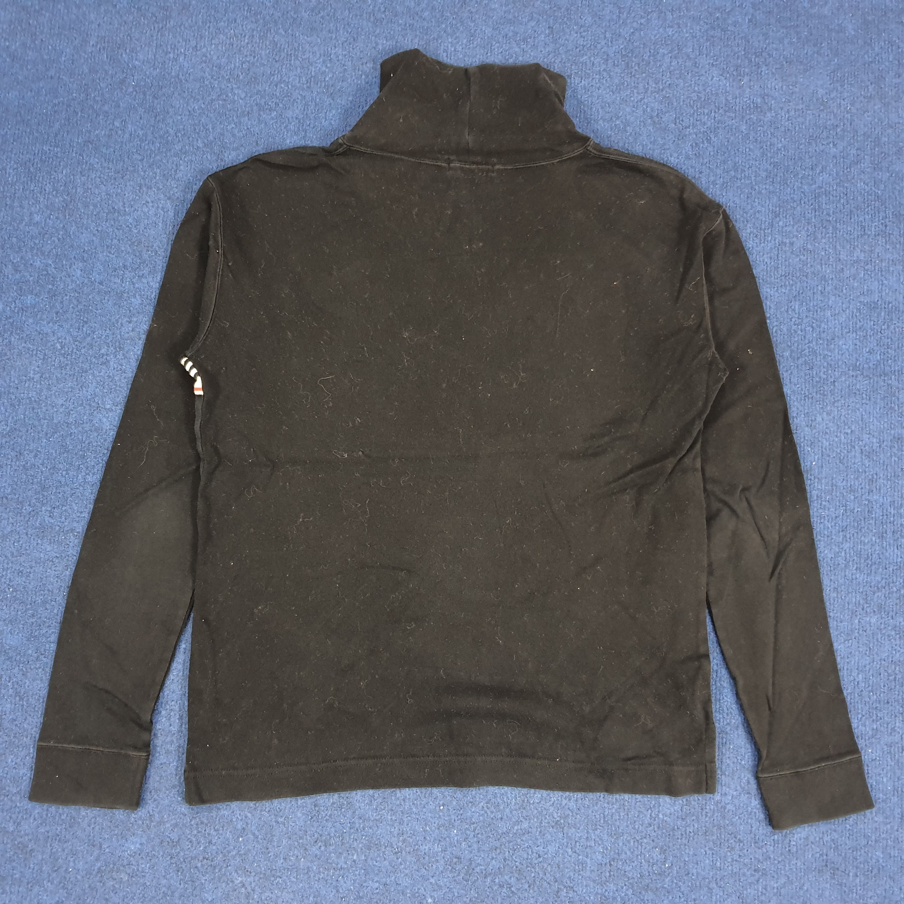 Burberry × Vintage Vintage Burberry Black Label Turtle Neck Stripe Tshirt Size M / US 6-8 / IT 42-44 - 3 Thumbnail