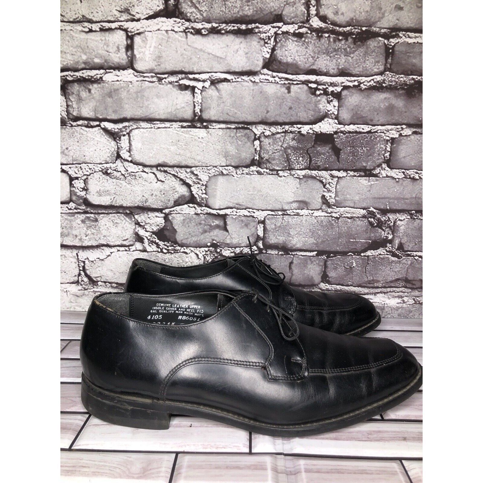 Other Cloud Club Black Leather Mock Apron Lace Up Oxfords Dress Sh Size US 11 / EU 44 - 18 Thumbnail