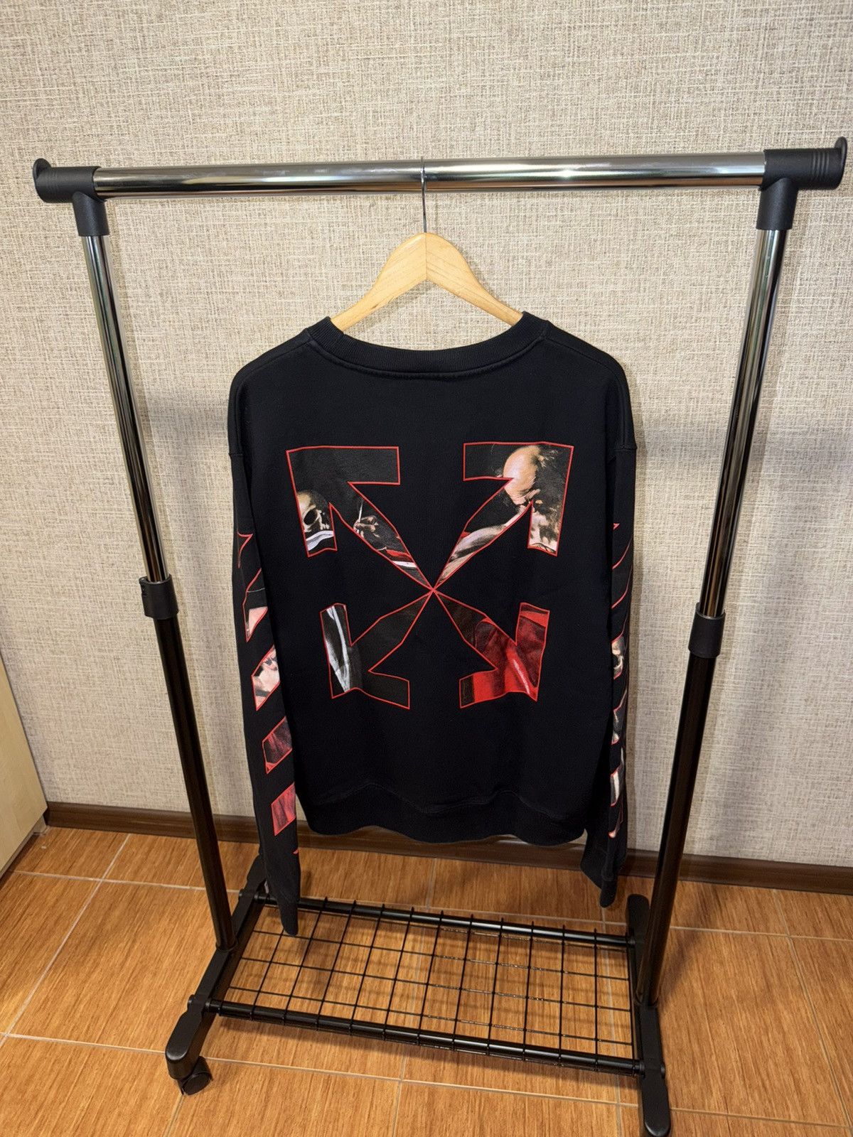 Off-White OFF WHITE CARAVAGGIO BLACK SWEATSHIRT Size US XL / EU 56 / 4 - 1 Thumbnail