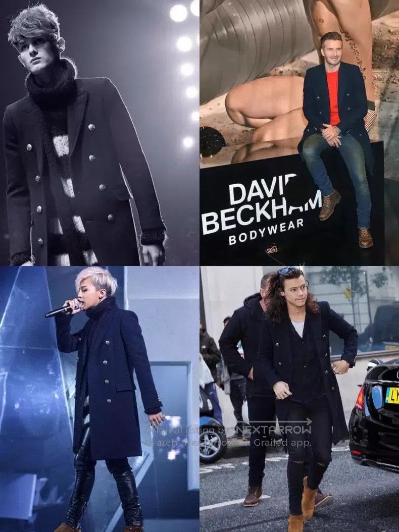 Saint Laurent Paris Saint Laurent Paris Navy Blue Double-Buttoned Coat i Size US S / EU 44-46 / 1 - 8 Thumbnail