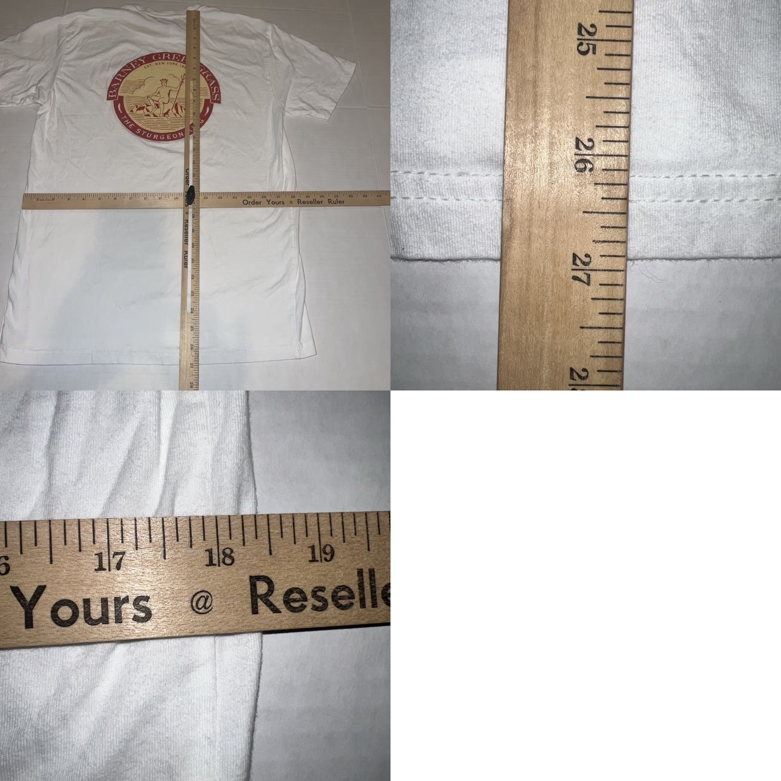 Next Level Barney’s Sturgeon King Logo Shirt Medium White Crew Neck Short Sleeve Next Level Men M Retro Graphic Print Delicatessen Deli Rare Vintage? Size US M / EU 48-50 / 2 - 8 Thumbnail