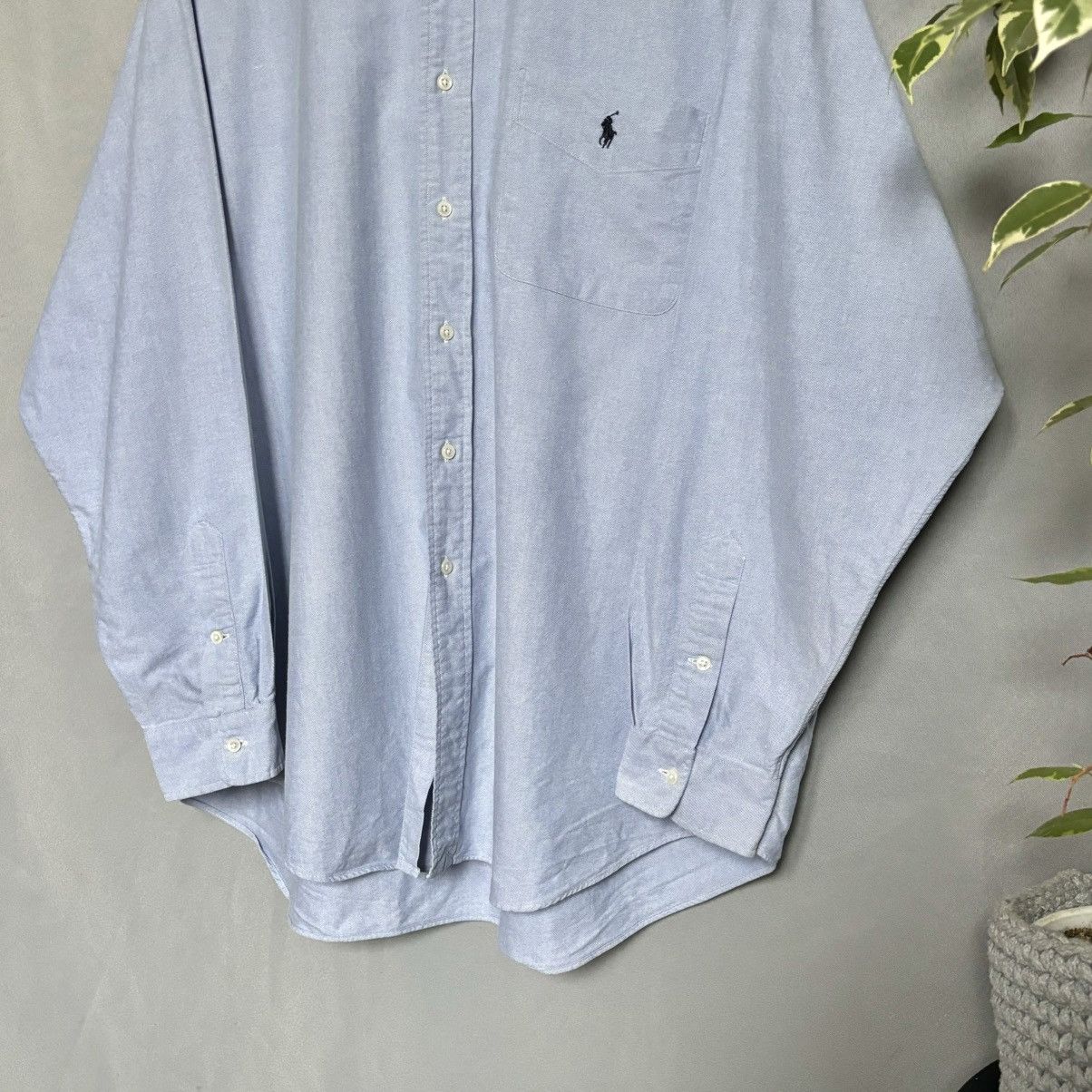 Polo Ralph Lauren Polo Ralph Lauren Big shirt xl blue cotton rare vintage Size US XL / EU 56 / 4 - 3 Thumbnail