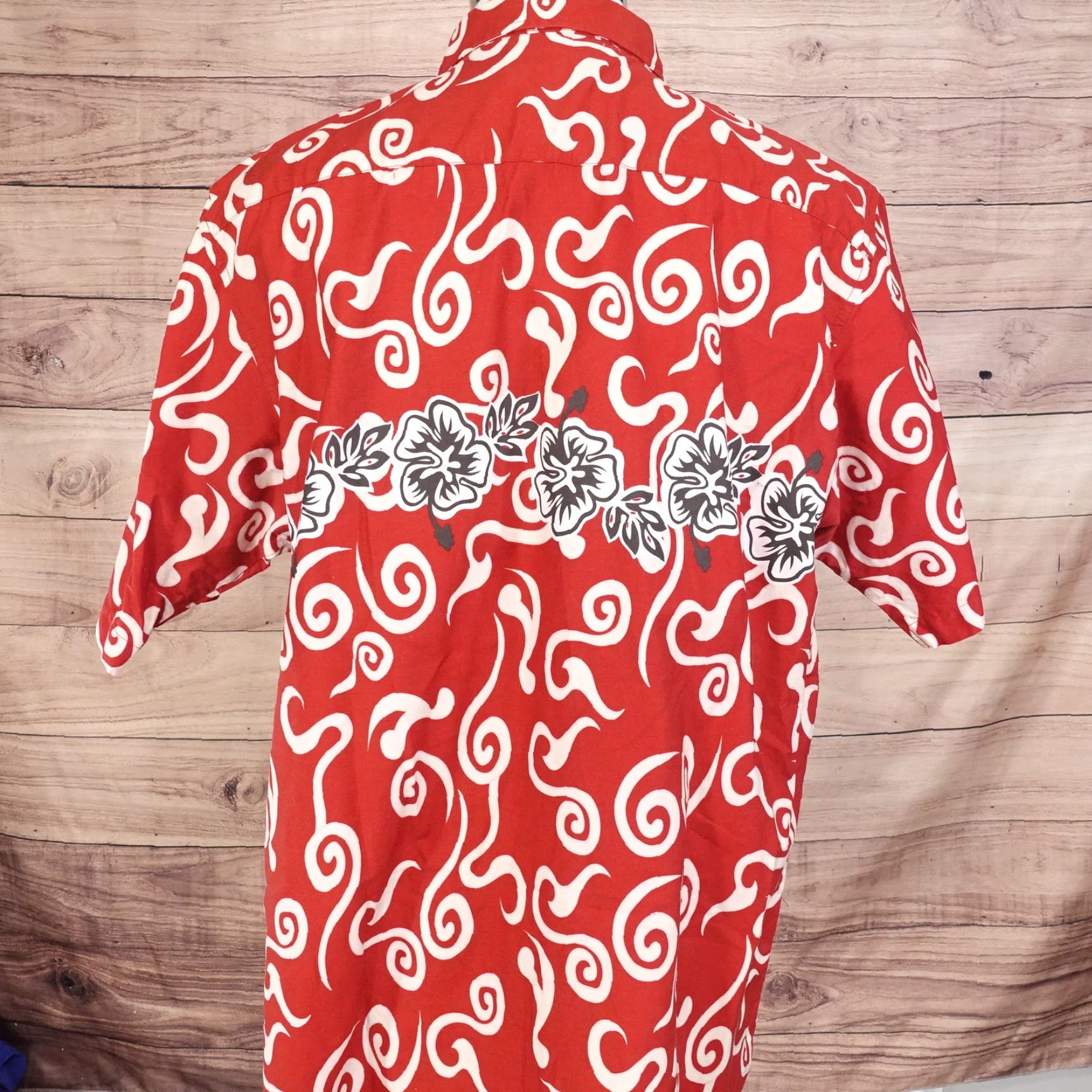 Vintage PINEAPPLE CONNECTION Red Floral Hawaiian Button-Up Shirt Mens XL Size US XL / EU 56 / 4 - 4 Thumbnail