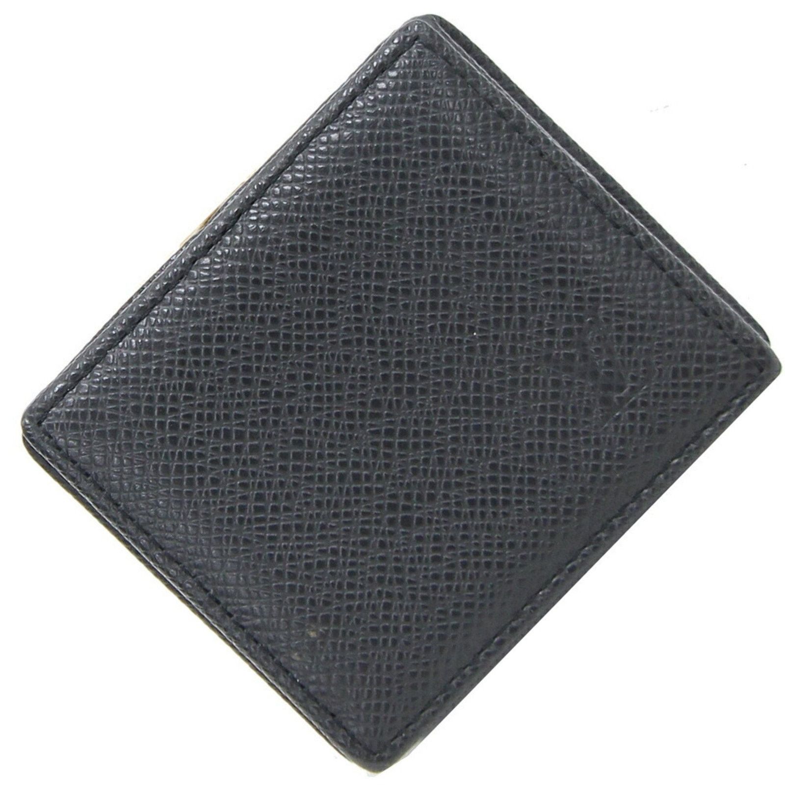 Louis Vuitton Black Leather Porte Monnaie Boîte