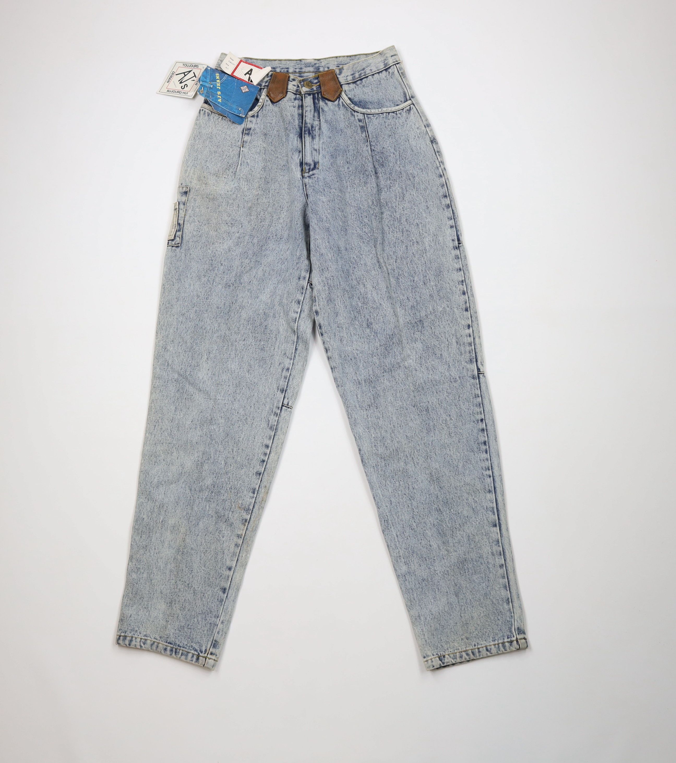 Vintage Deadstock Vintage 90s Streetwear Trim Acid Wash Denim Jeans Size 32" / US 10 / IT 46 - 1 Thumbnail