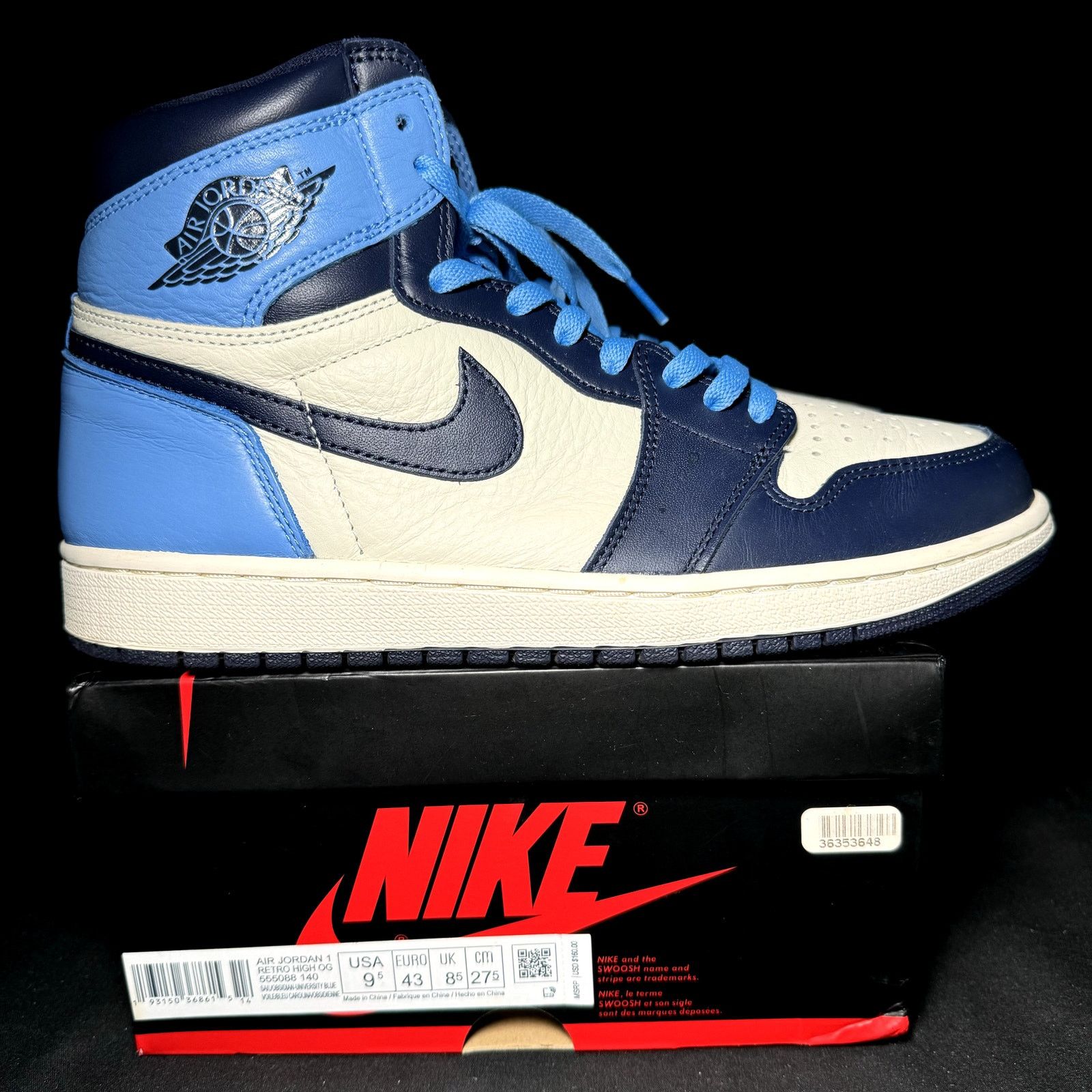 Jordan Brand × Nike Size 9.5 - Nike Air Jordan 1 Retro High OG Obsidian Shoes Size US 9.5 / EU 42-43 - 1 Thumbnail