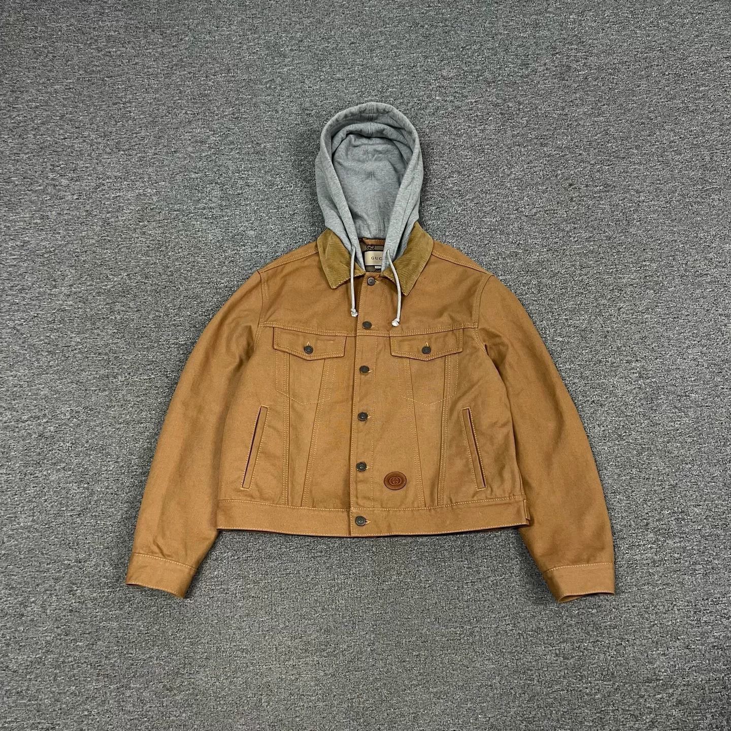 Gucci Gucci Hooded Denim Jacket with Lining Print Size US M / EU 48-50 / 2 - 1 Thumbnail
