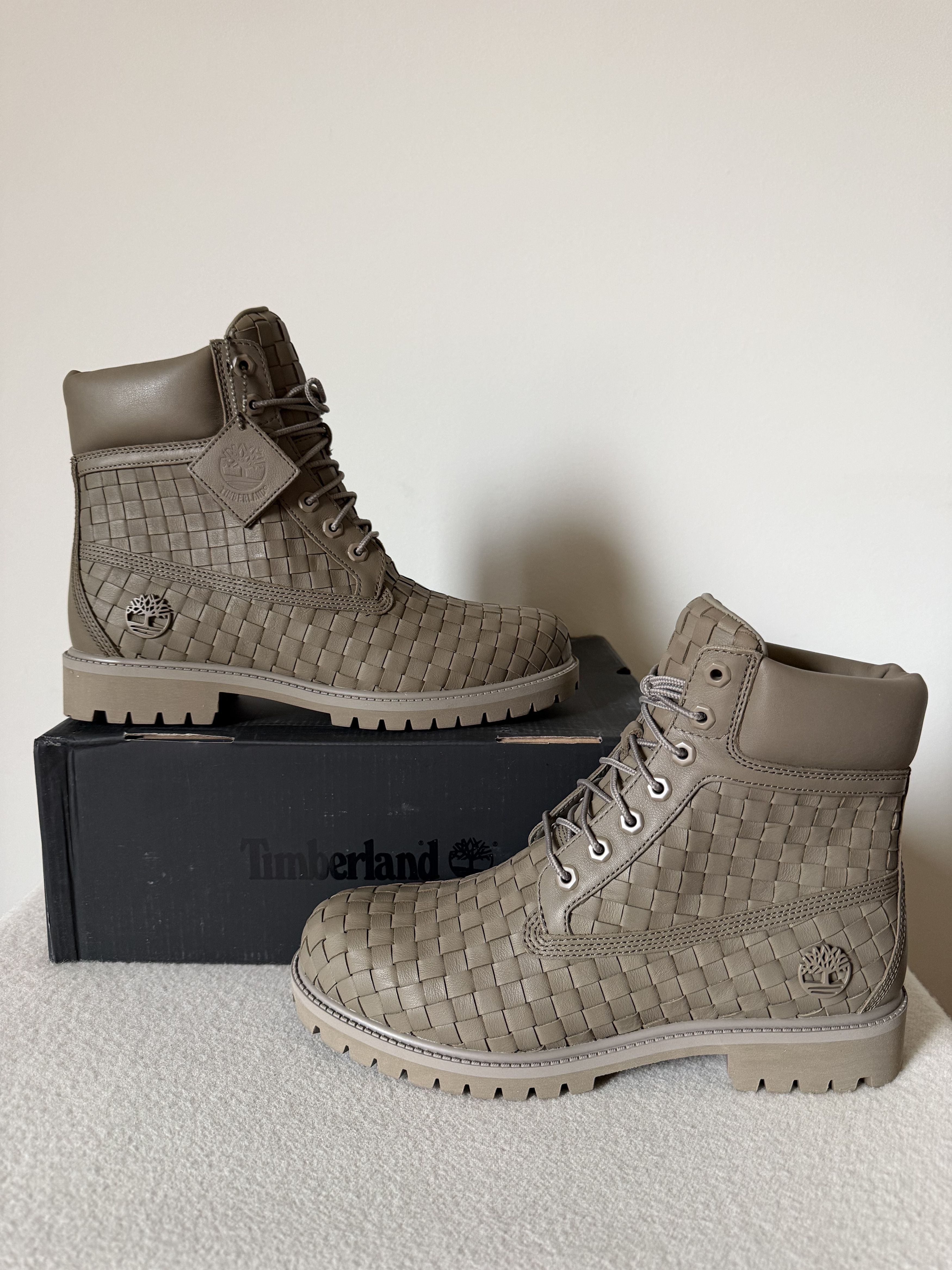 Timberland Timberland 6 Inch Premium Boots in Olive Woven Leather Size US 10 / EU 43 - 2 Thumbnail