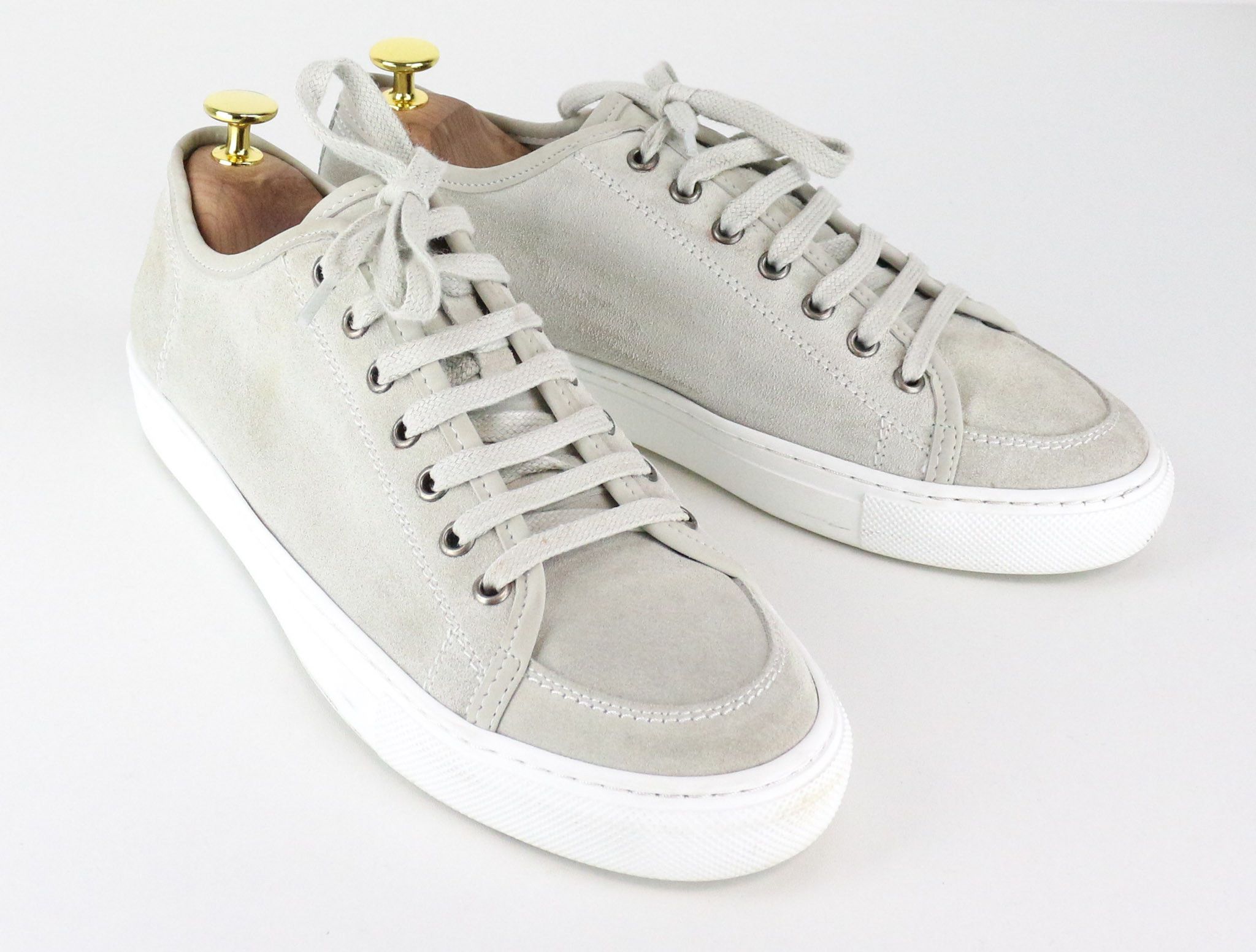 Suitsupply EU41 Grey Leather Suede Laced Low-Top 72748 Size US 8 / EU 41 - 1 Thumbnail