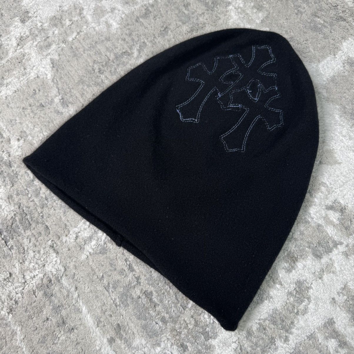 Chrome Hearts Triple cross leather patch cashmere ski mask beanie Size ONE SIZE - 7 Thumbnail