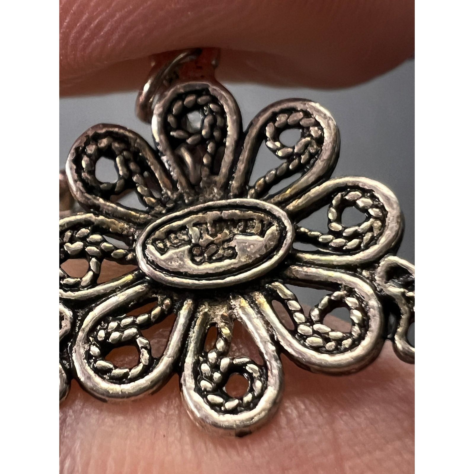 Other Turkish sterling filigree disc dangle drop hook earrings Size ONE SIZE - 11 Thumbnail