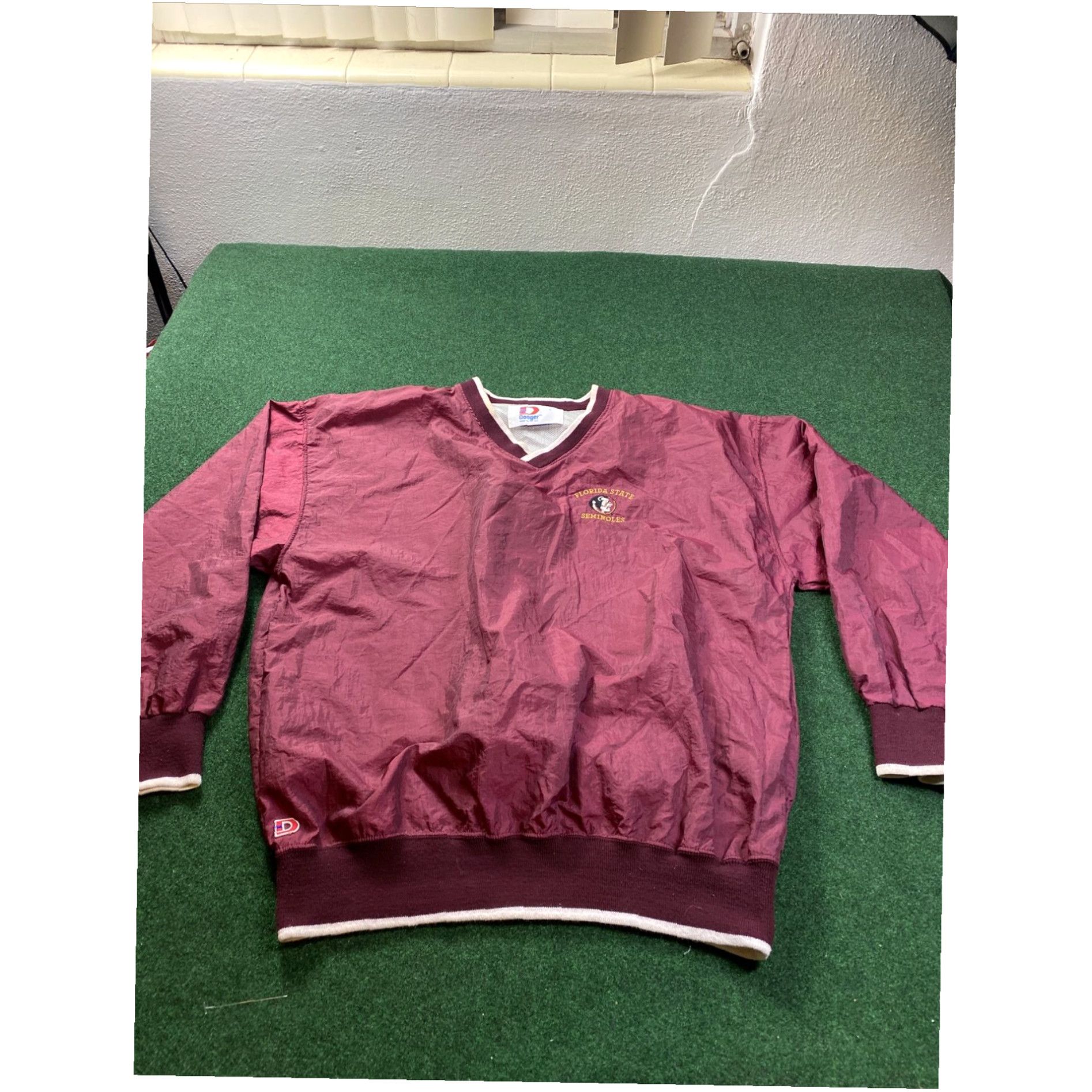 Vintage Vintage 90's Florida State Seminoles Garnet Windbreaker Sweater Sz Large Size US L / EU 52-54 / 3 - 6 Thumbnail