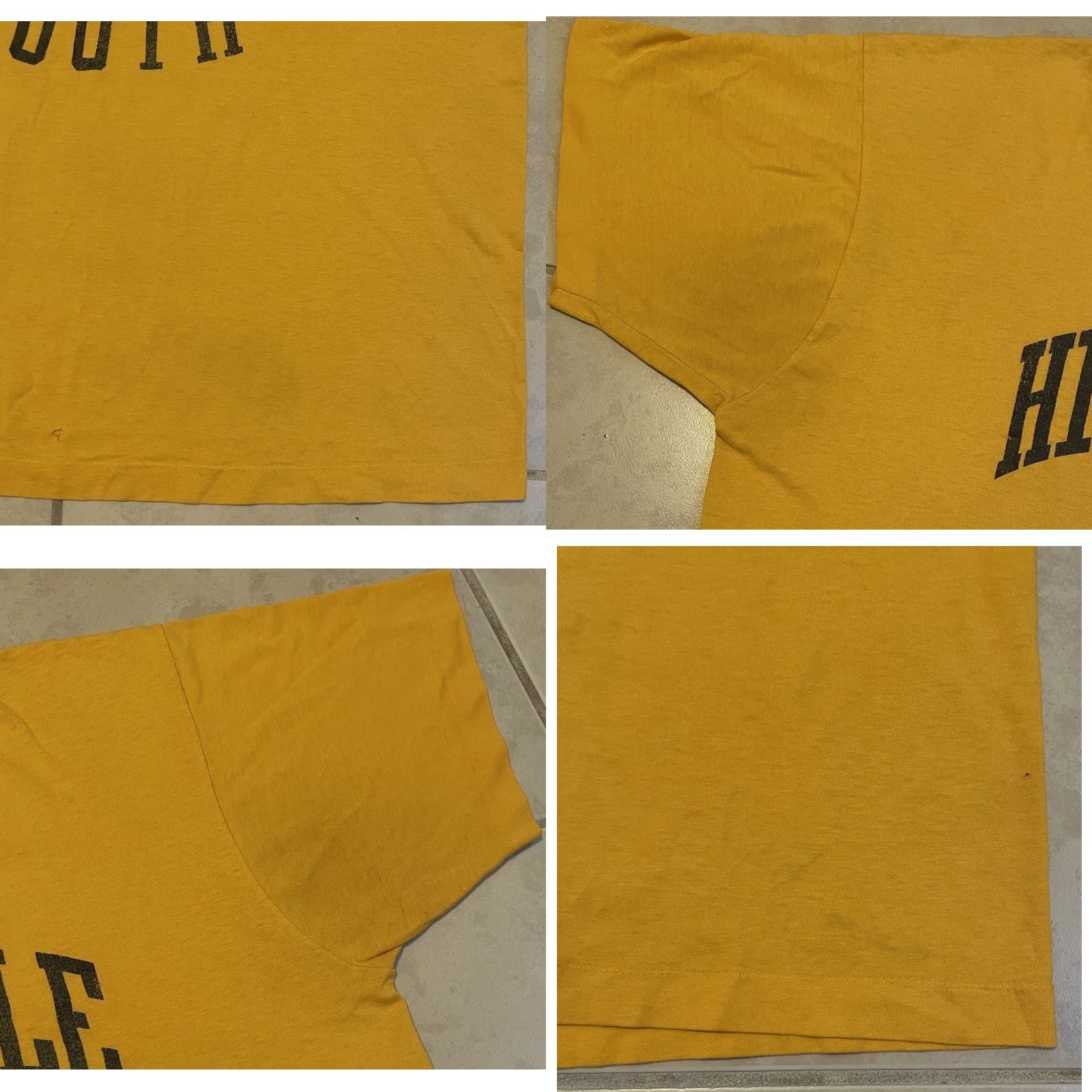 Vintage VINTAGE Hinsdale South High School Shirt XL Yellow 80s 70s 90s Grunge School Sports Gym PE Track & Field USA USA Womens/Mens? Size US XL / EU 56 / 4 - 8 Thumbnail