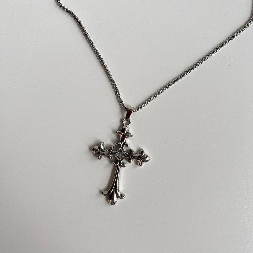 Jewelry Y2K 2000s grunge punk gothic emo cross pendant necklace Size ONE SIZE - 5 Thumbnail