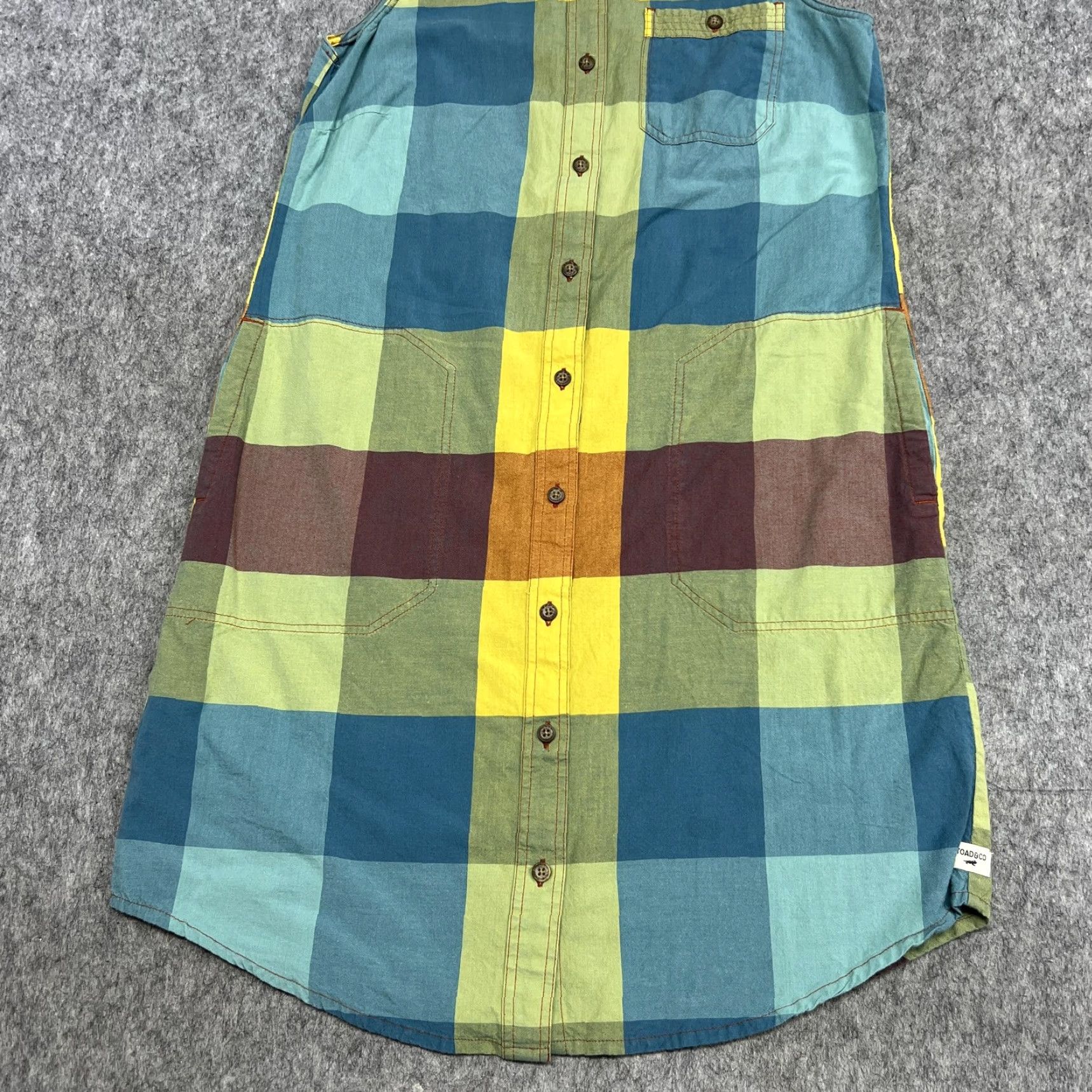 Toad&Co Toad&Co Shirt Dress Womens S Multicolor Plaid Sleeveless Button Front Pockets Size S / US 4 / IT 40 - 5 Thumbnail