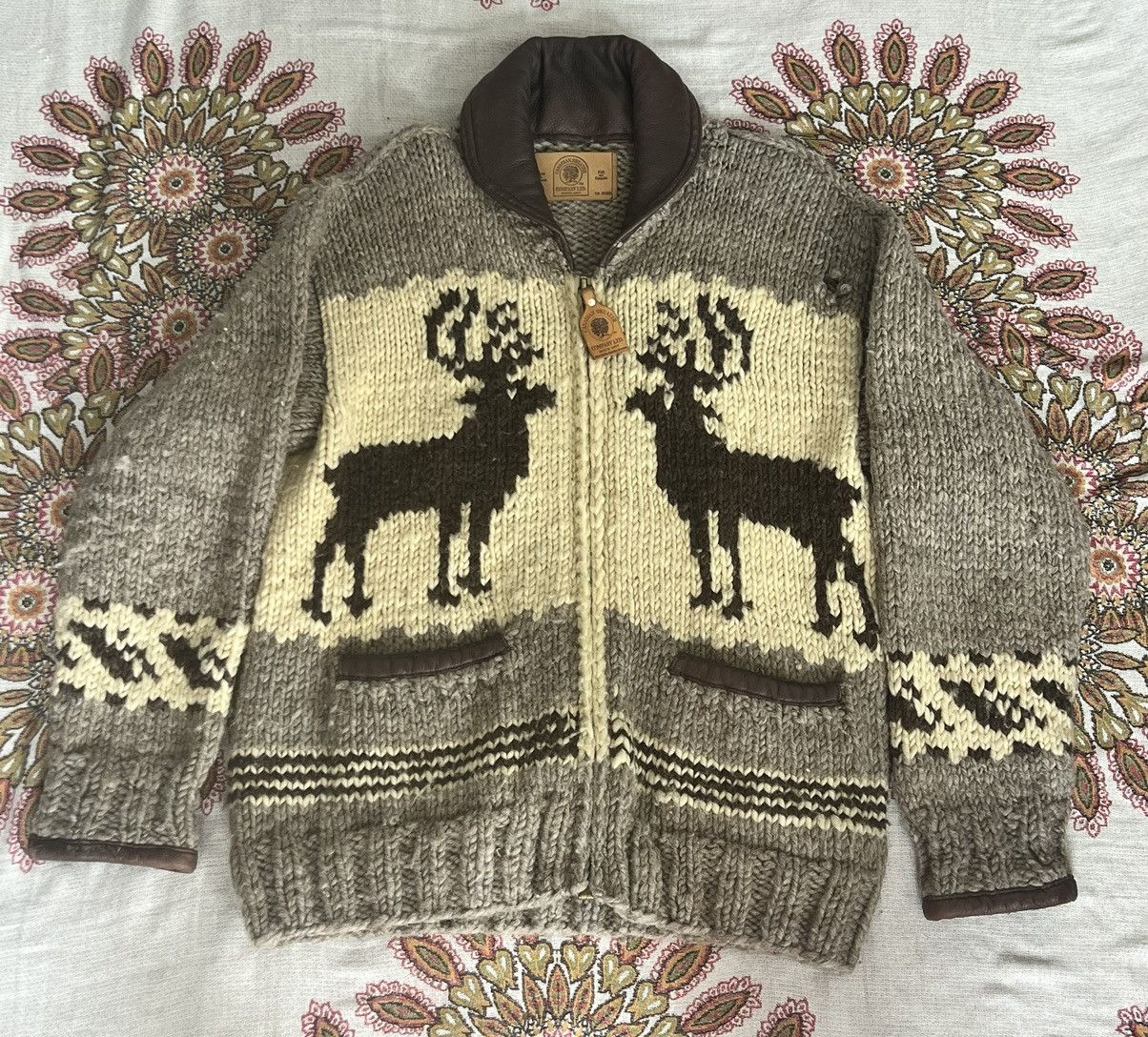 Canadian Sweater Vintage Deerskin/Wool Canadian Sweater Company