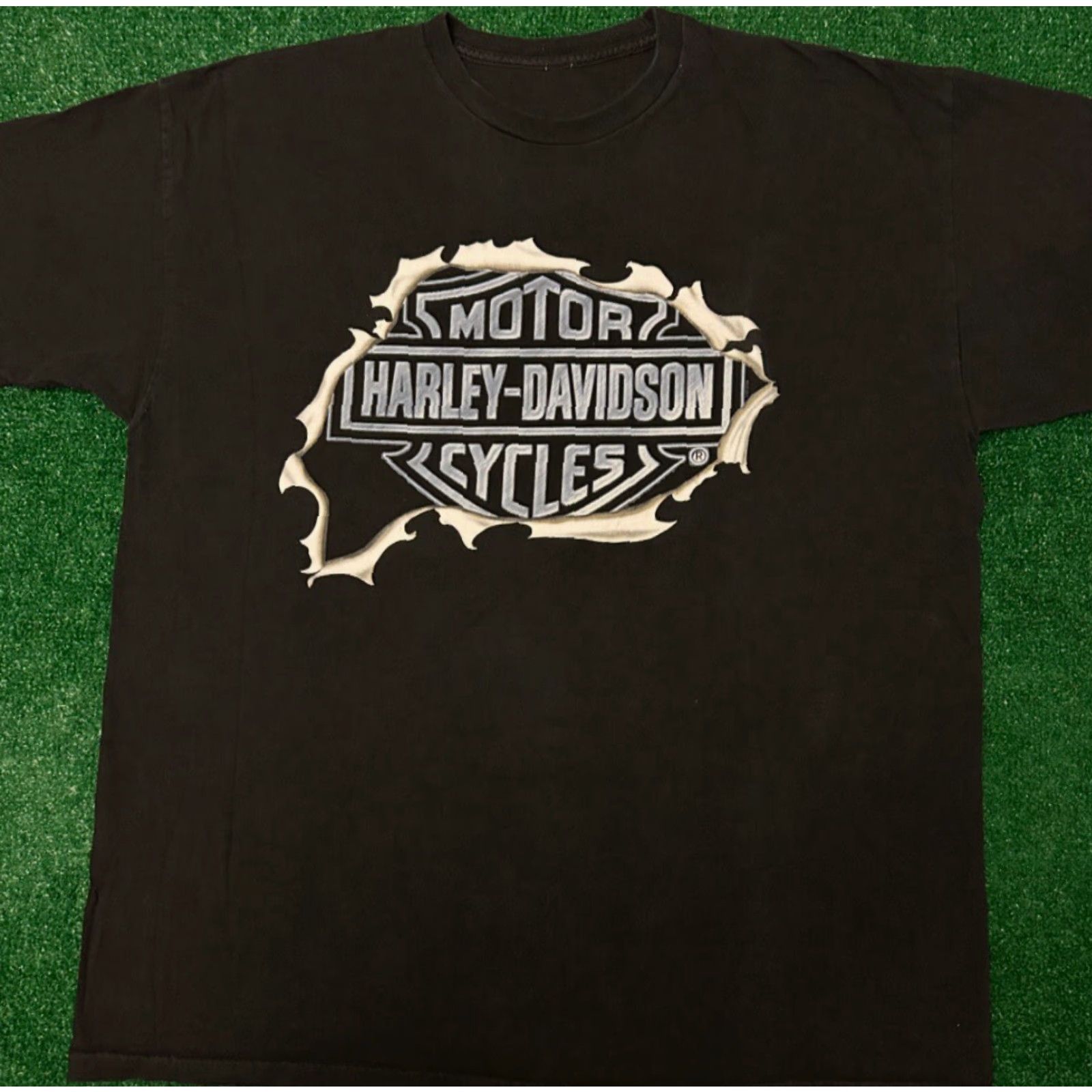 Harley Davidson VINTAGE Harley-Davidson T-Shirt XL Black 90s Y2K Biker Logo Shirt Mens Size US XL / EU 56 / 4 - 4 Thumbnail