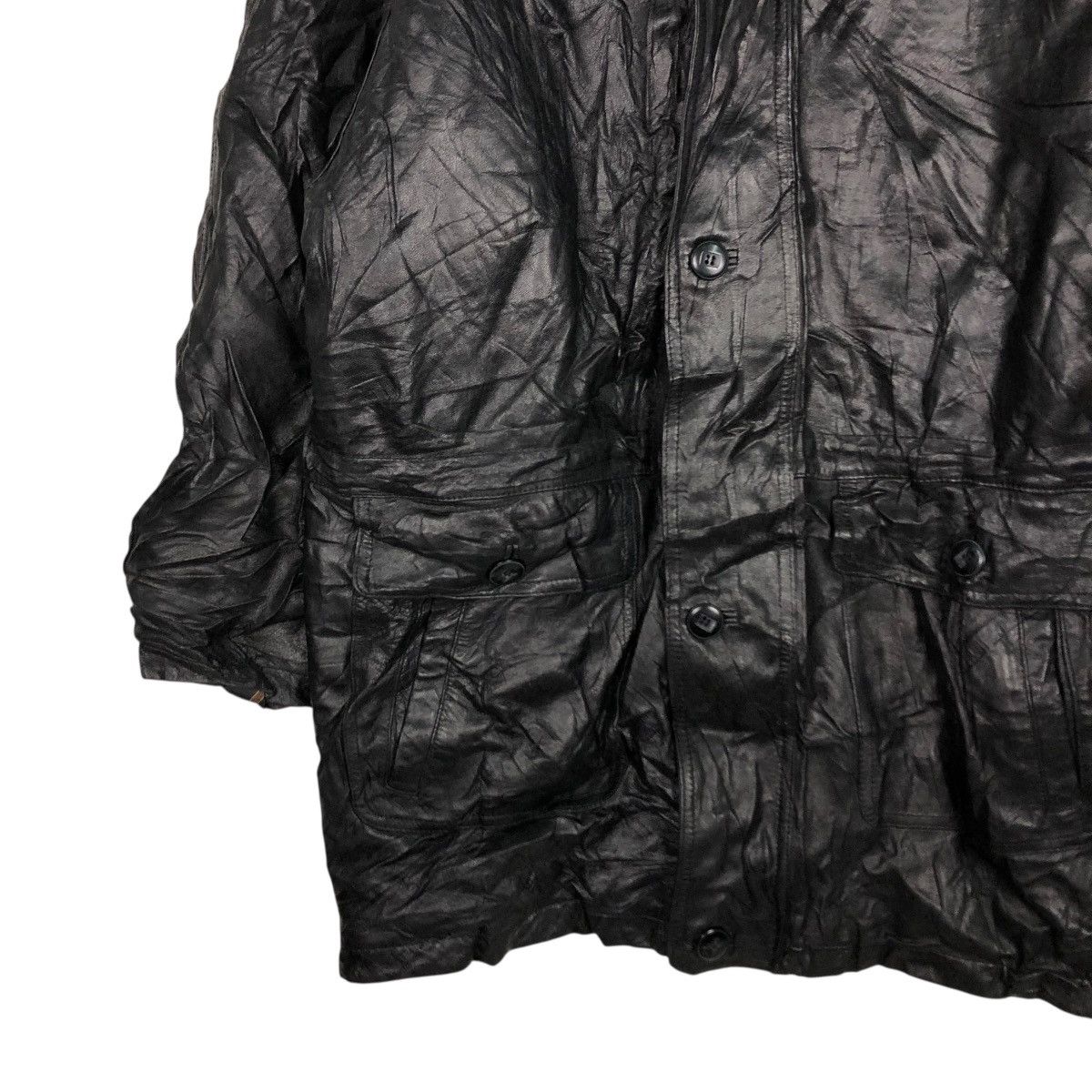 Japanese Brand 🔥VINTAGE GENUINE LEATHER JACKET GIANNI VALENTINO BLANKET Size US L / EU 52-54 / 3 - 6 Thumbnail