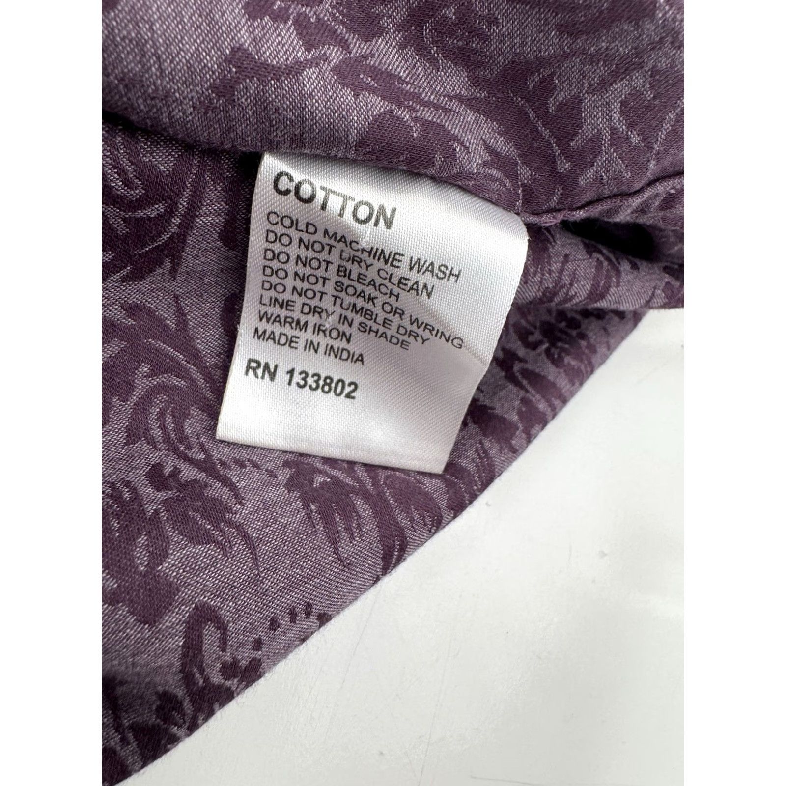 Vintage DAVID SMITH Australia - Paisley Floral Mens XL Flip Cuff Shirt Shirt Mens XL Burgundy Floral Button-Up Long Sleeve Size US XL / EU 56 / 4 - 8 Thumbnail
