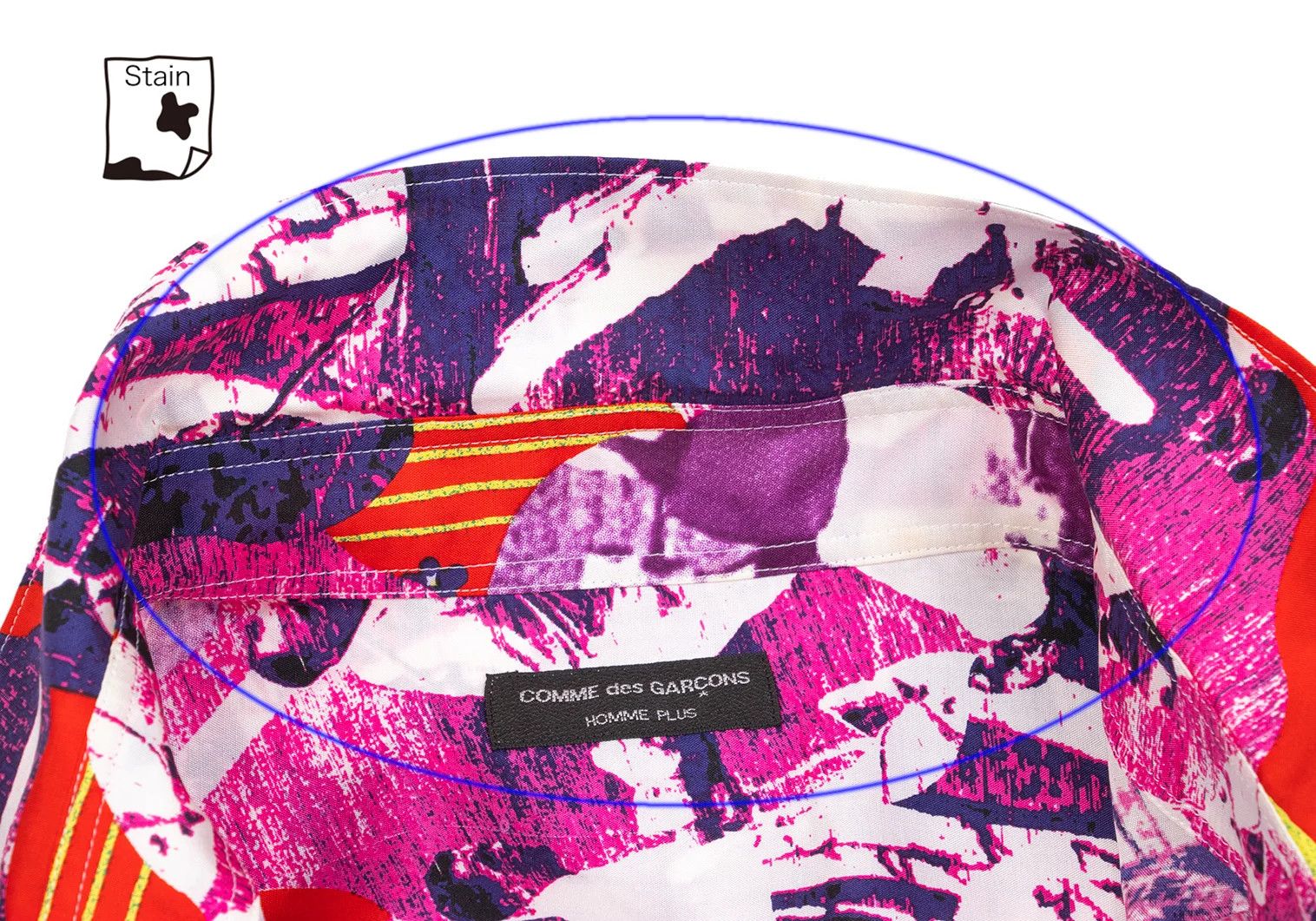 Comme des Garcons Homme Plus Silk Graphic Print Short Sleeve Shirt Multi Color M Size US M / EU 48-50 / 2 - 4 Thumbnail