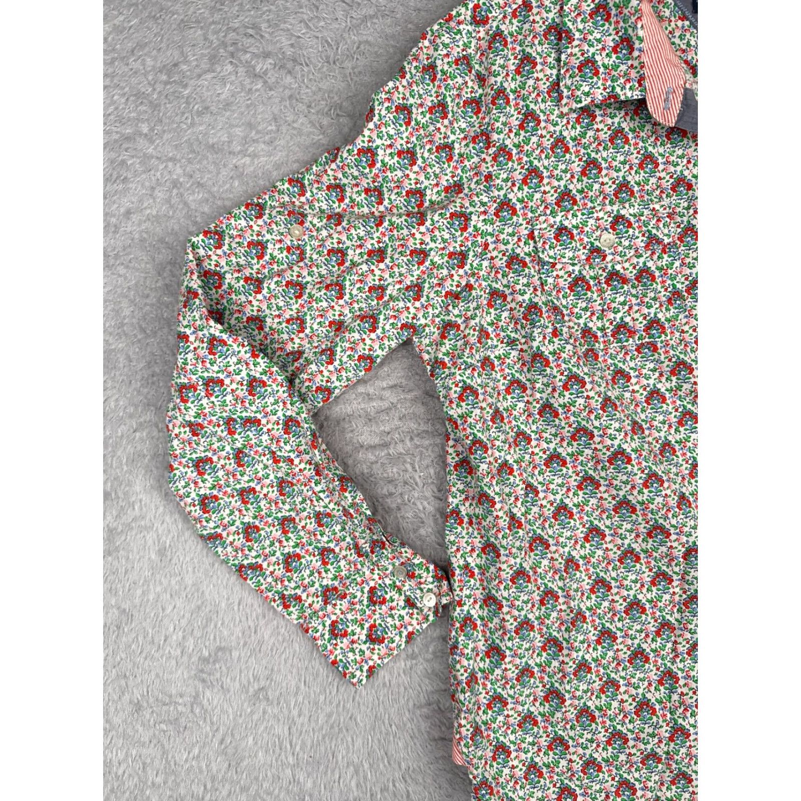 Tommy Hilfiger Tommy Hilfiger Shirt Adult XL White Floral 100% Cotton Long Sleeve Button-Up Womens Regular Size XL / US 12-14 / IT 48-50 - 3 Thumbnail