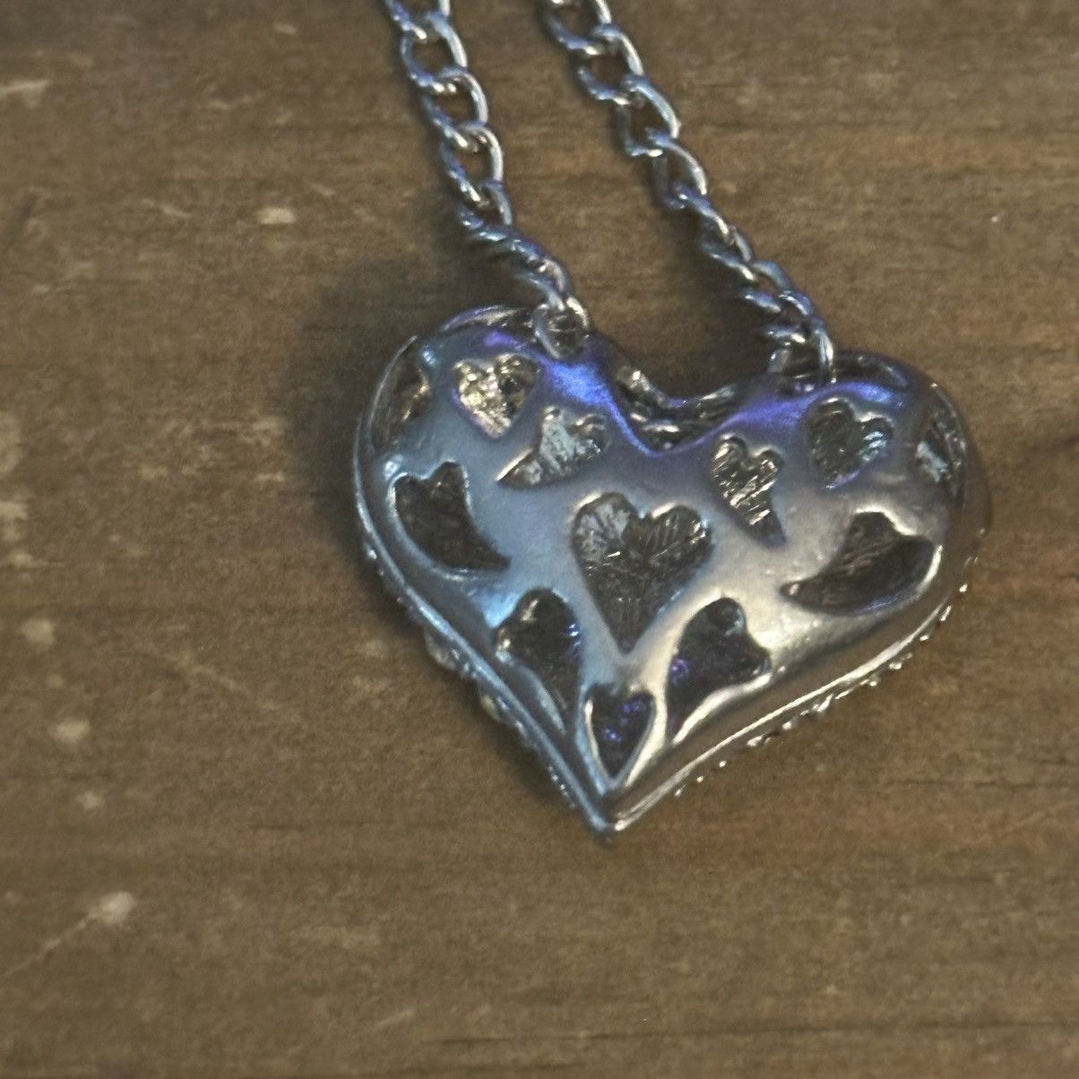 Other Silver tone paved rhinestone heart pendant necklace Size ONE SIZE - 4 Thumbnail