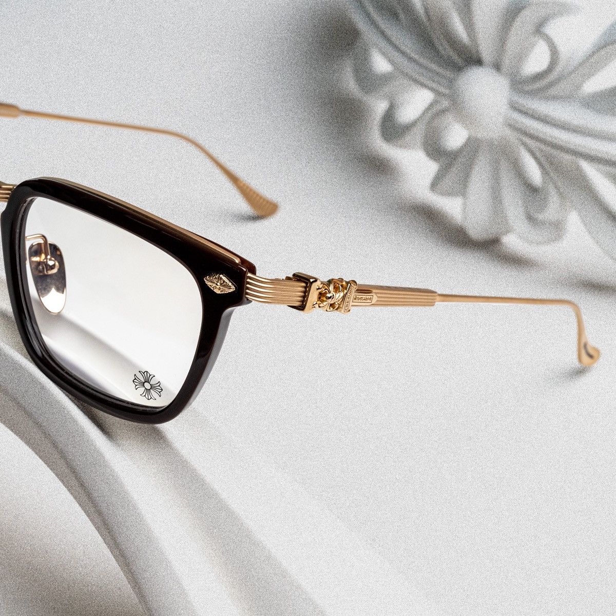 Chrome Hearts CHROME HEARTS OVERPOKED CLASSIC BROWN/ MATTE GOLD PLATED GLASSES Size ONE SIZE - 2 Thumbnail
