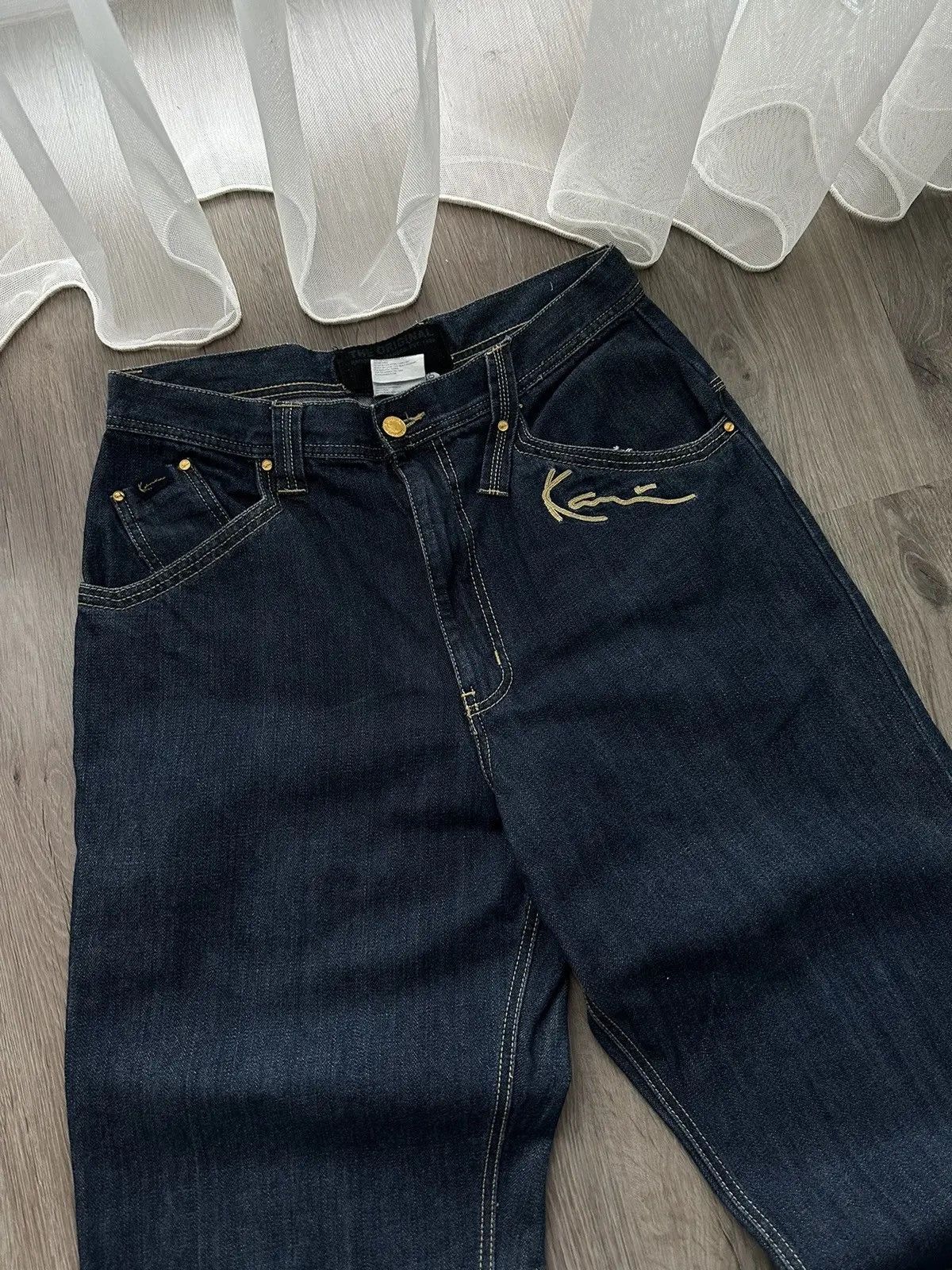 Karl Kani × Vintage Vintage Karl Kani Baggy Blue Rap Y2K Pants Size US 32 / EU 48 - 11 Thumbnail
