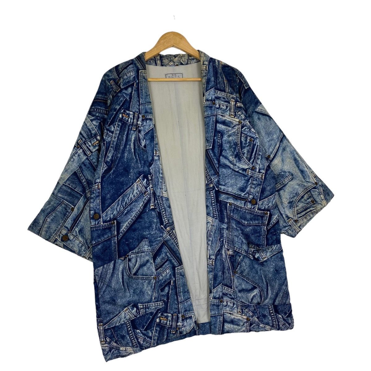 Indigo 💥RARE💥 Ice Berg Printed Kimono Hanten Size US M / EU 48-50 / 2 - 5 Thumbnail