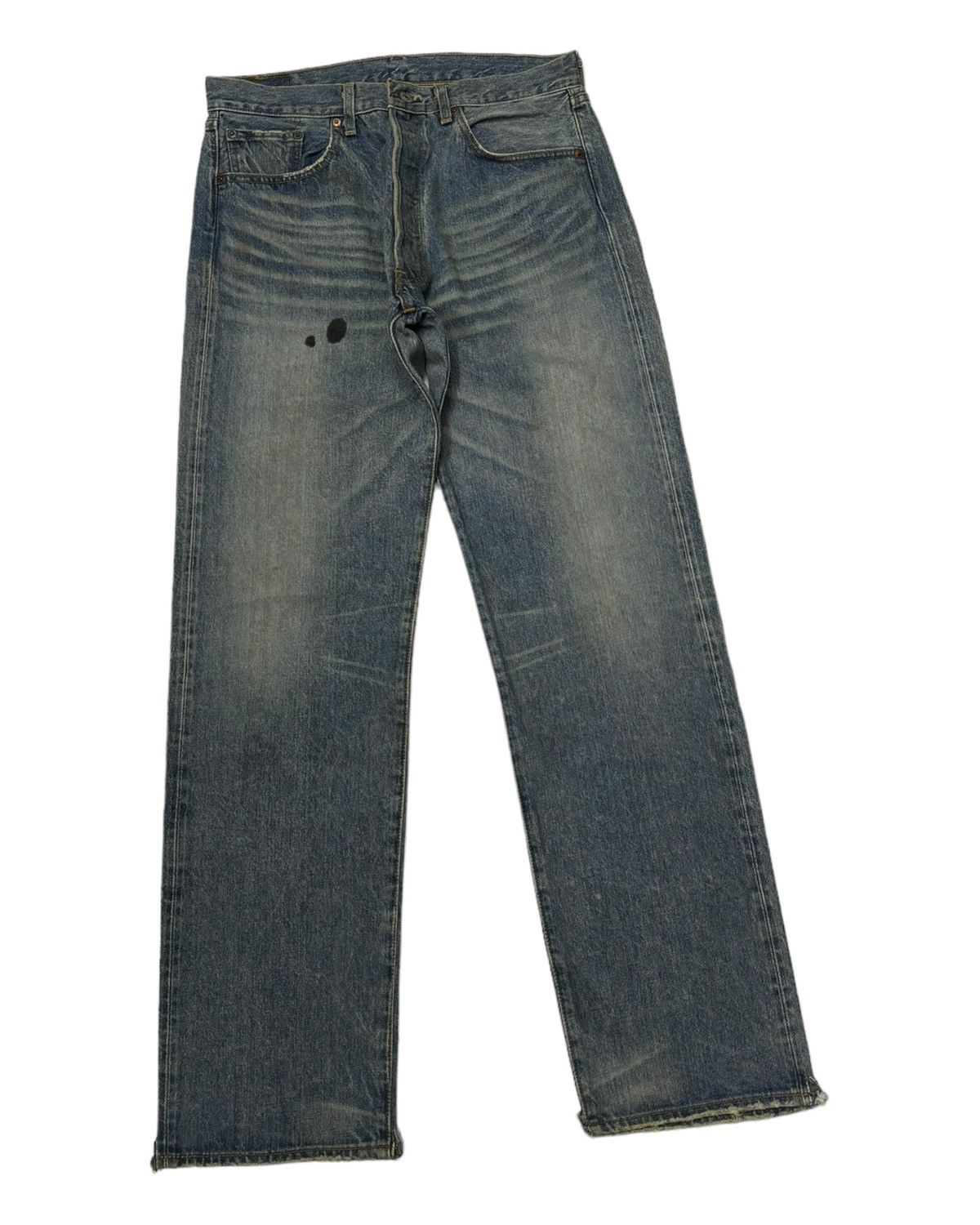 Levi's LEVIS 501 SELVEDGE DISTRESSED DENIM JEANS Size US 32 / EU 48 - 4 Thumbnail