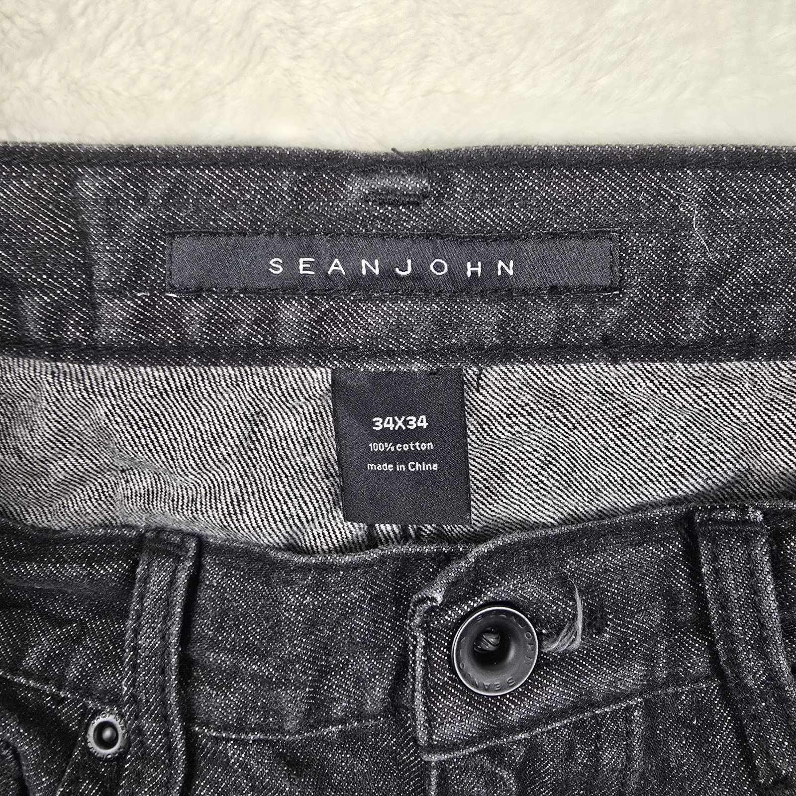 Sean John Vintage Sean John Mens Straight Black Jeans Hamilton 34x32 Size US 34 / EU 50 - 5 Thumbnail